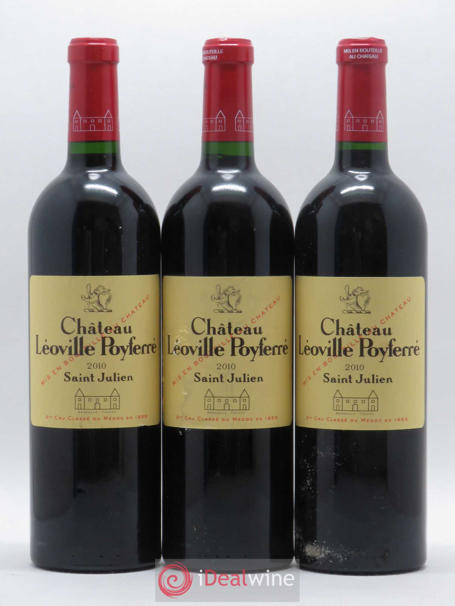 Château Léoville Poyferré 2ème Grand Cru Classé 2010 - Lot de 3 bouteilles - 0