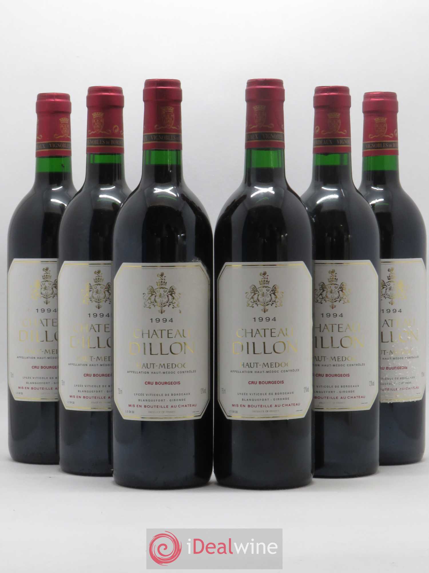 Château Dillon Cru Bourgeois 1994 - Lot de 6 bouteilles - 0