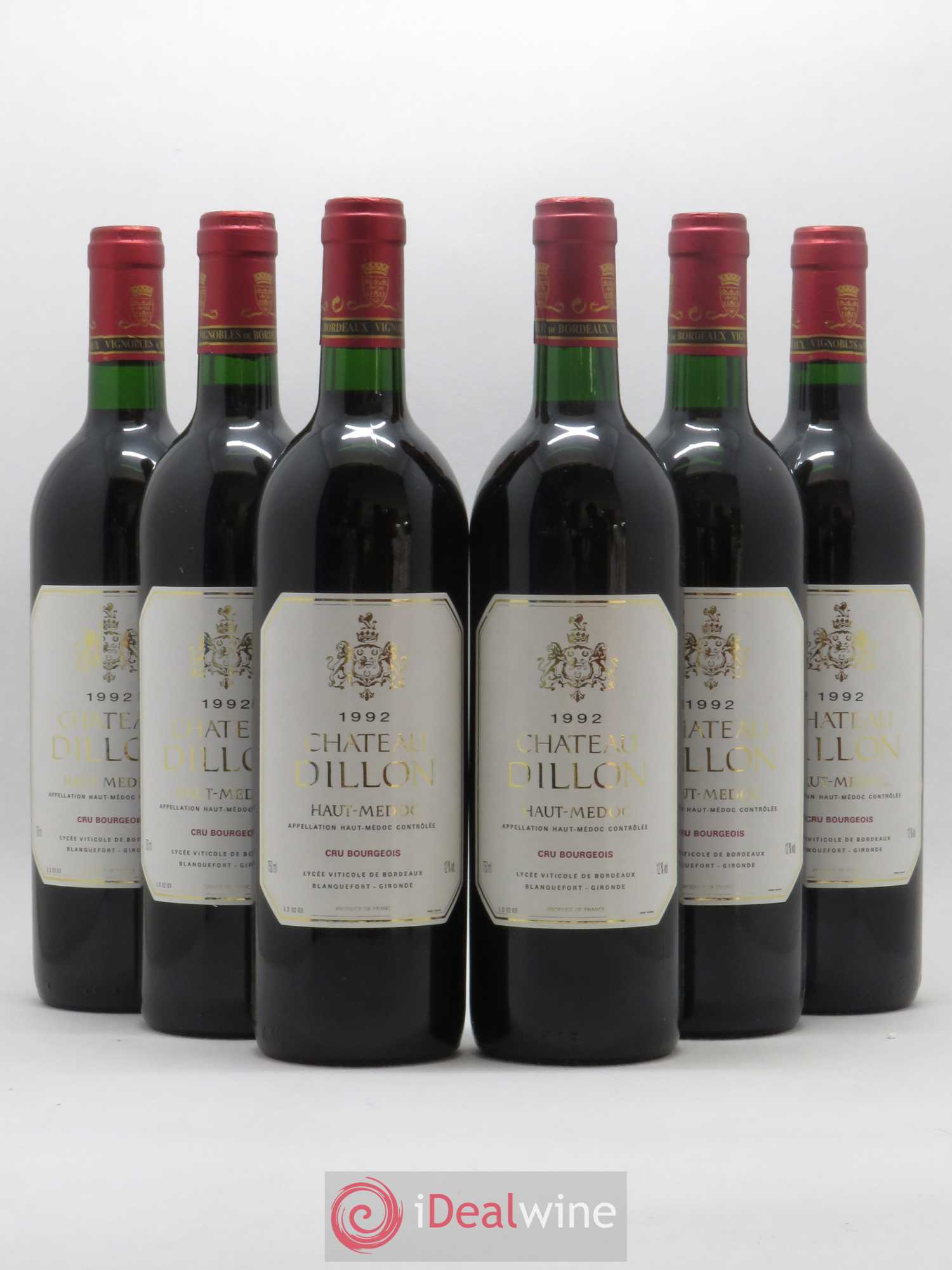 Château Dillon Cru Bourgeois 1992 - Lot de 6 bouteilles - 0