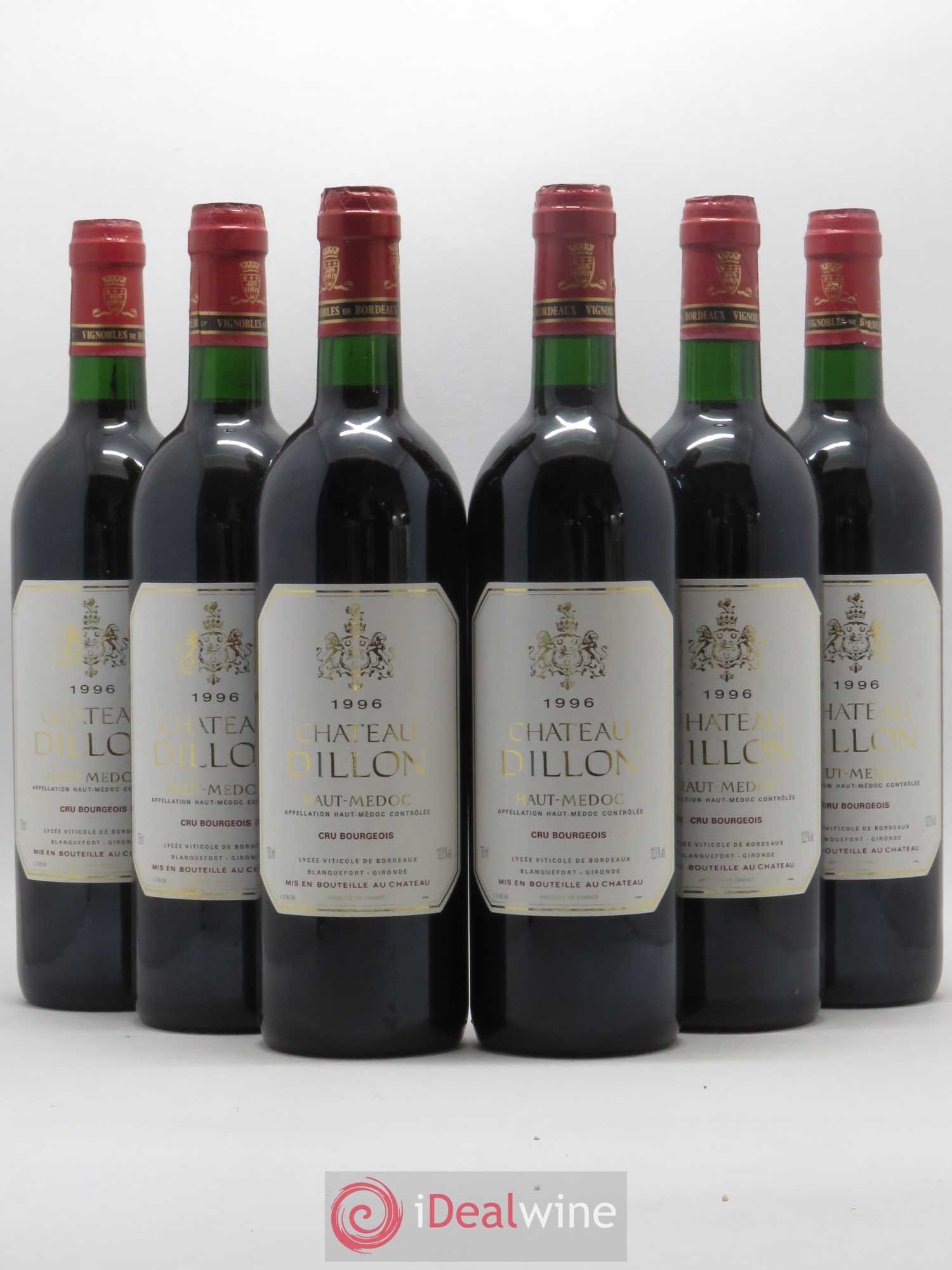 Château Dillon Cru Bourgeois 1996 - Lot de 6 bouteilles - 0