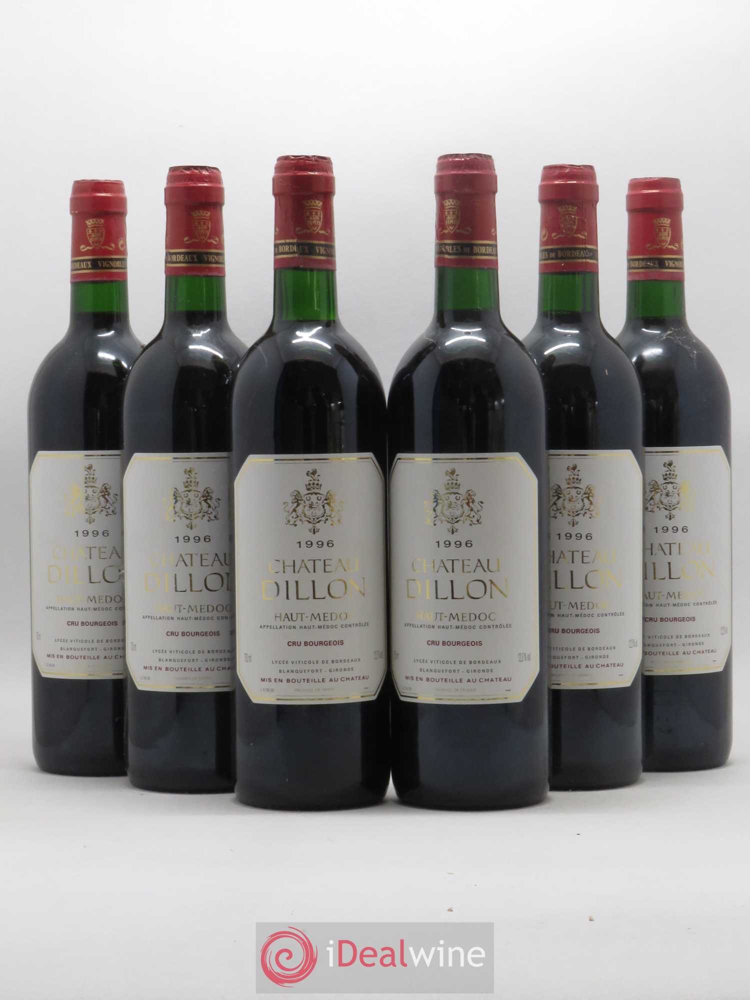 Château Dillon Cru Bourgeois 1996 - Lot de 6 bouteilles - 0