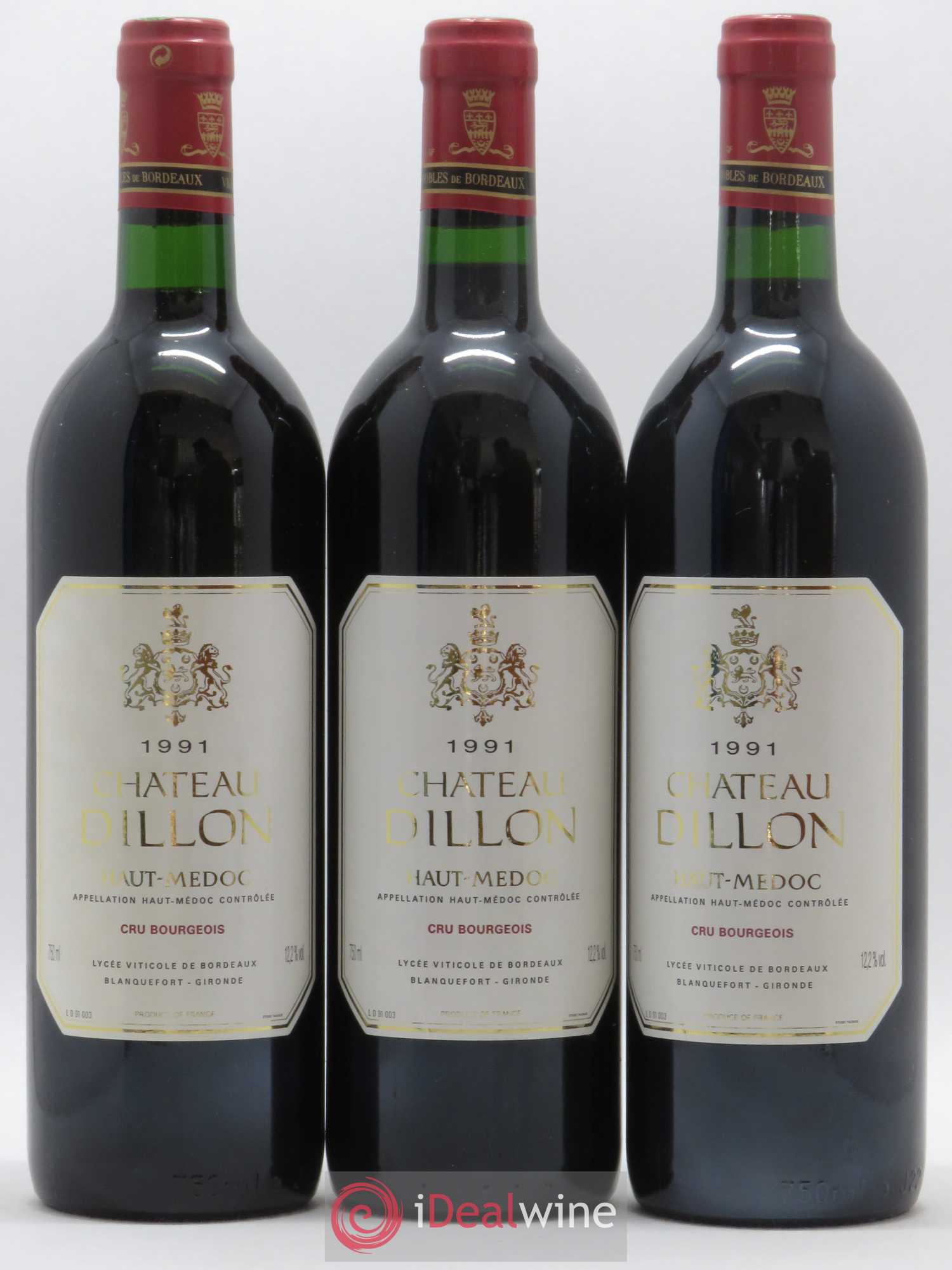Château Dillon Cru Bourgeois 1991 - Lot de 6 bouteilles - 1