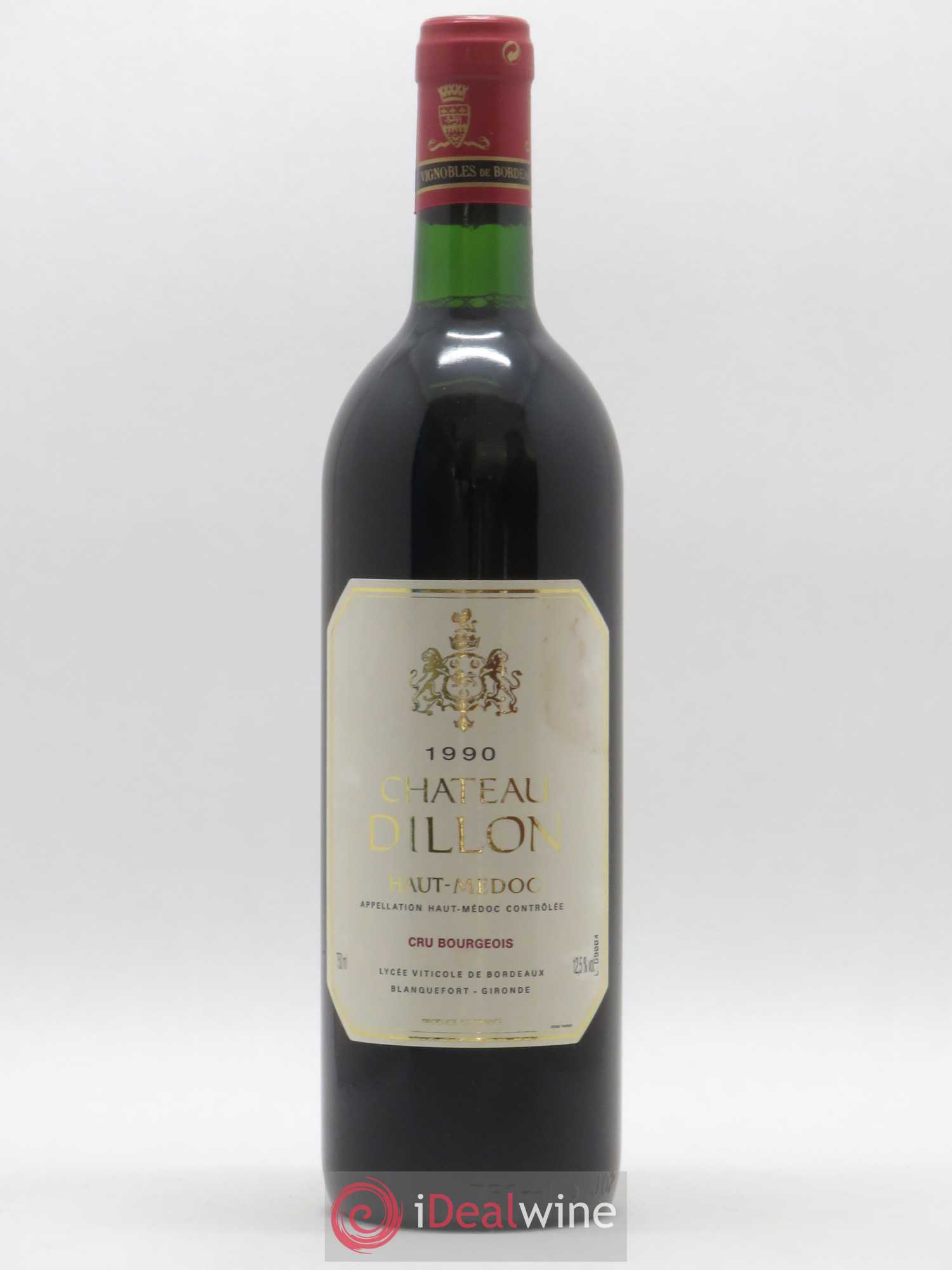 Château Dillon Cru Bourgeois 1990 - Lot de 1 bouteille - 0