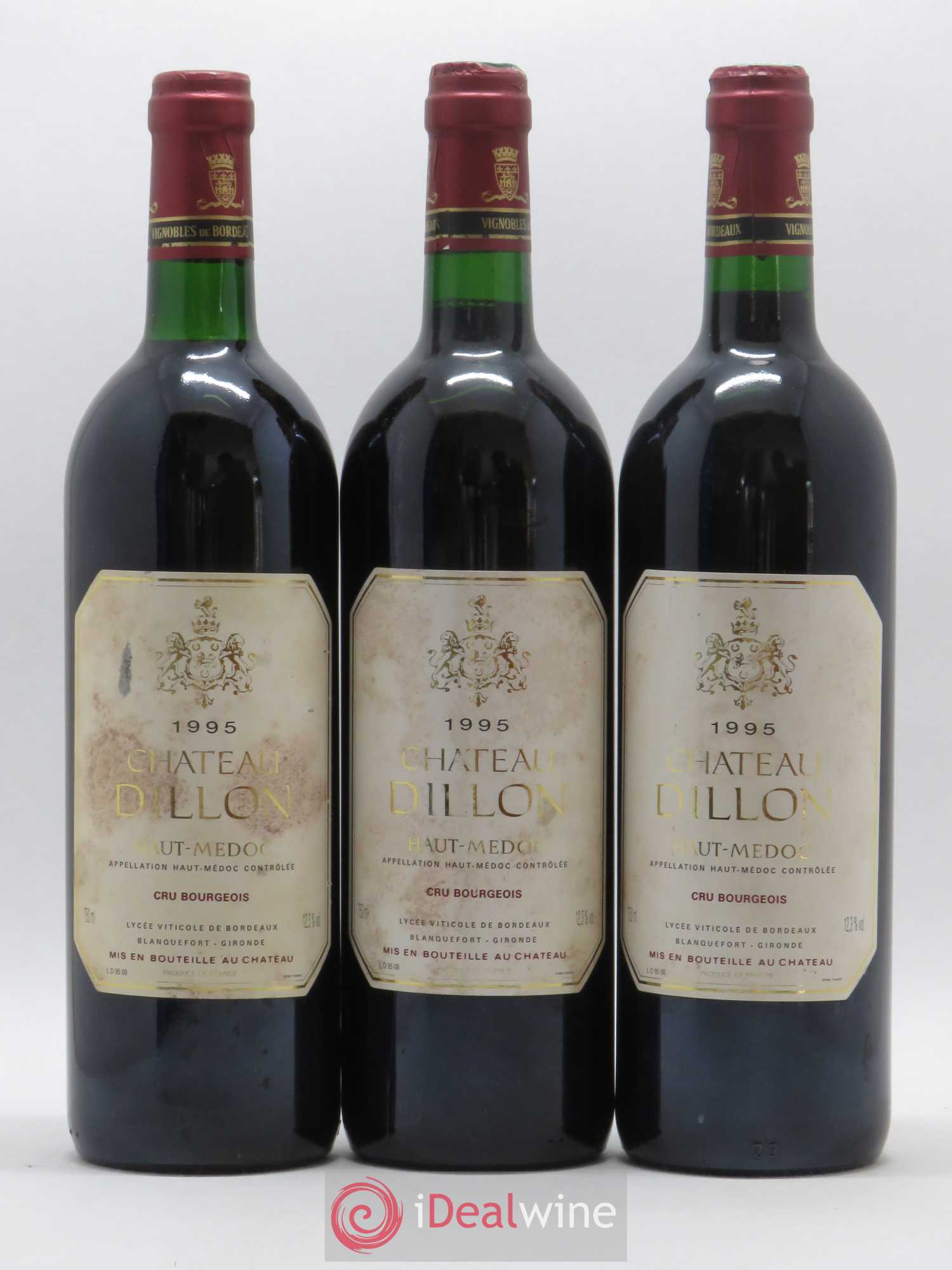 Château Dillon Cru Bourgeois 1995 - Lot de 6 bouteilles - 1
