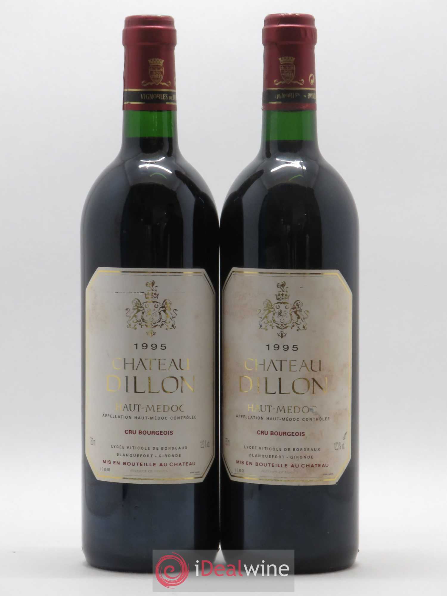 Château Dillon Cru Bourgeois 1995 - Lot de 2 bouteilles - 0