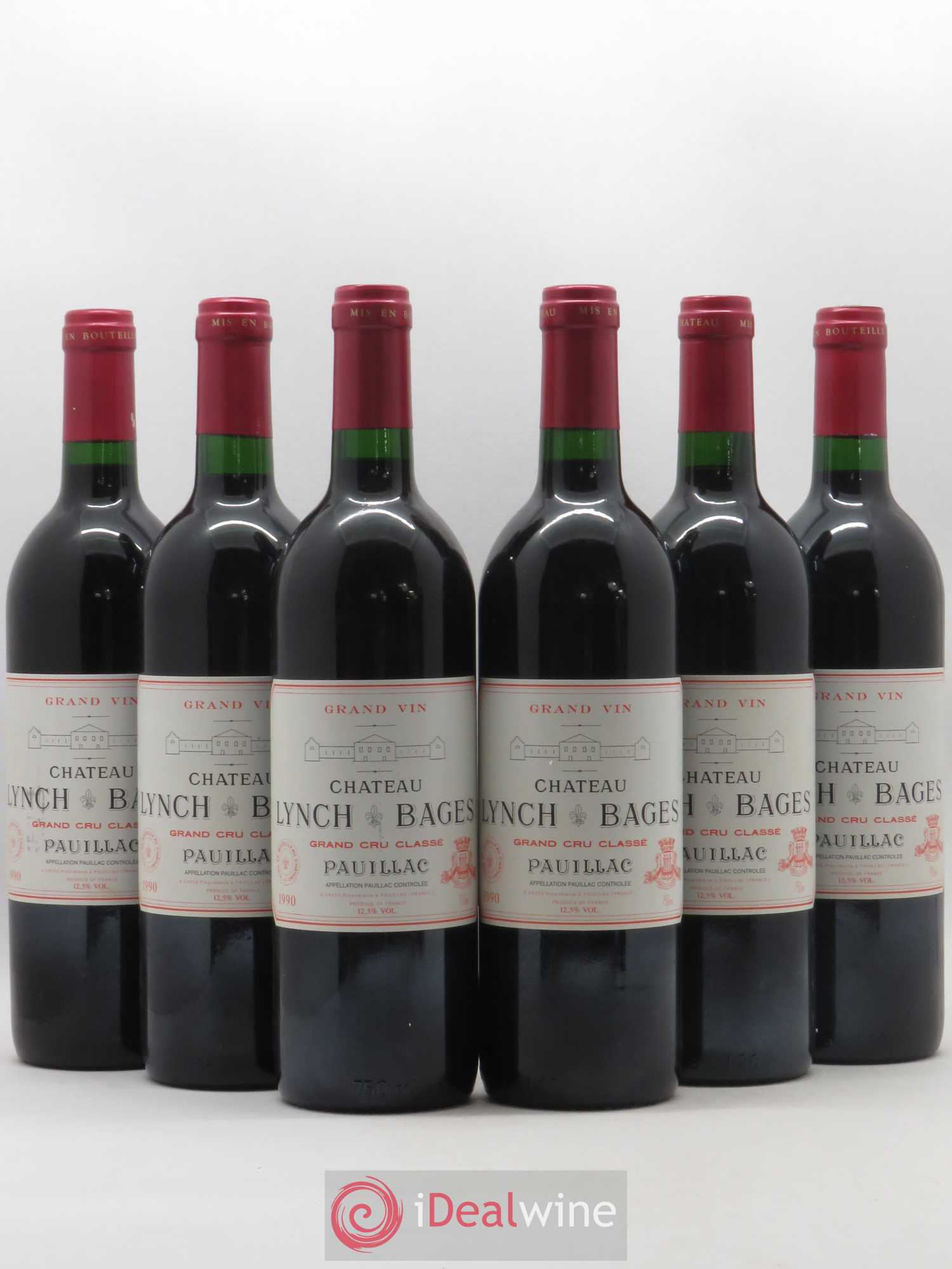 Château Lynch Bages 5ème Grand Cru Classé 1990 - Lot de 6 bouteilles - 0