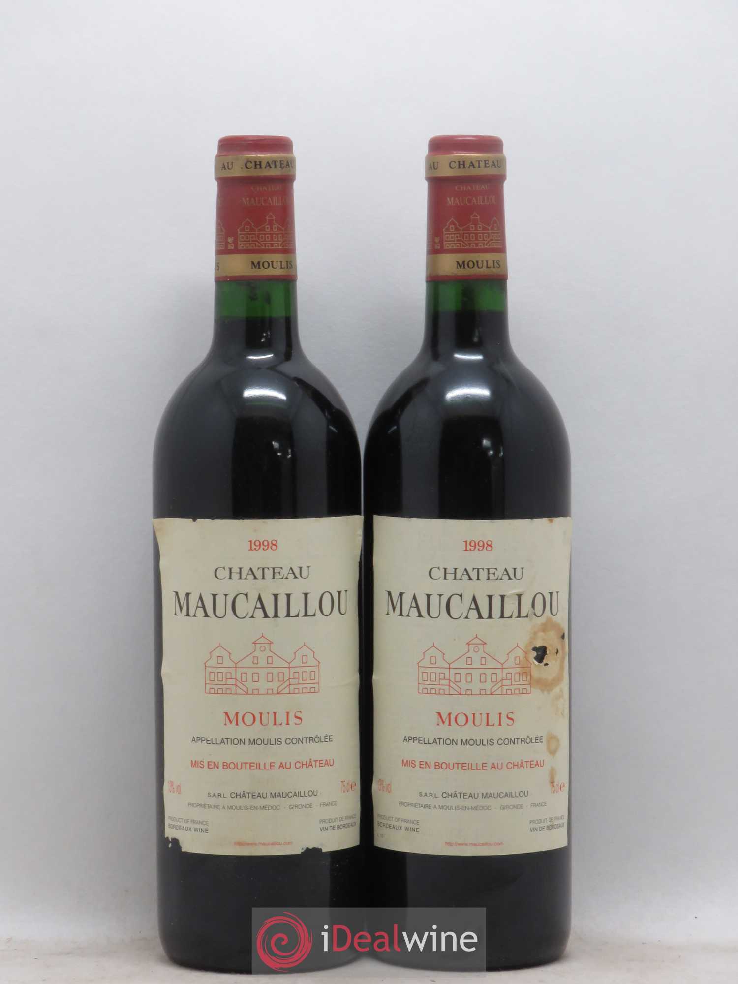 Château Maucaillou 1998 - Lot de 2 bouteilles - 0