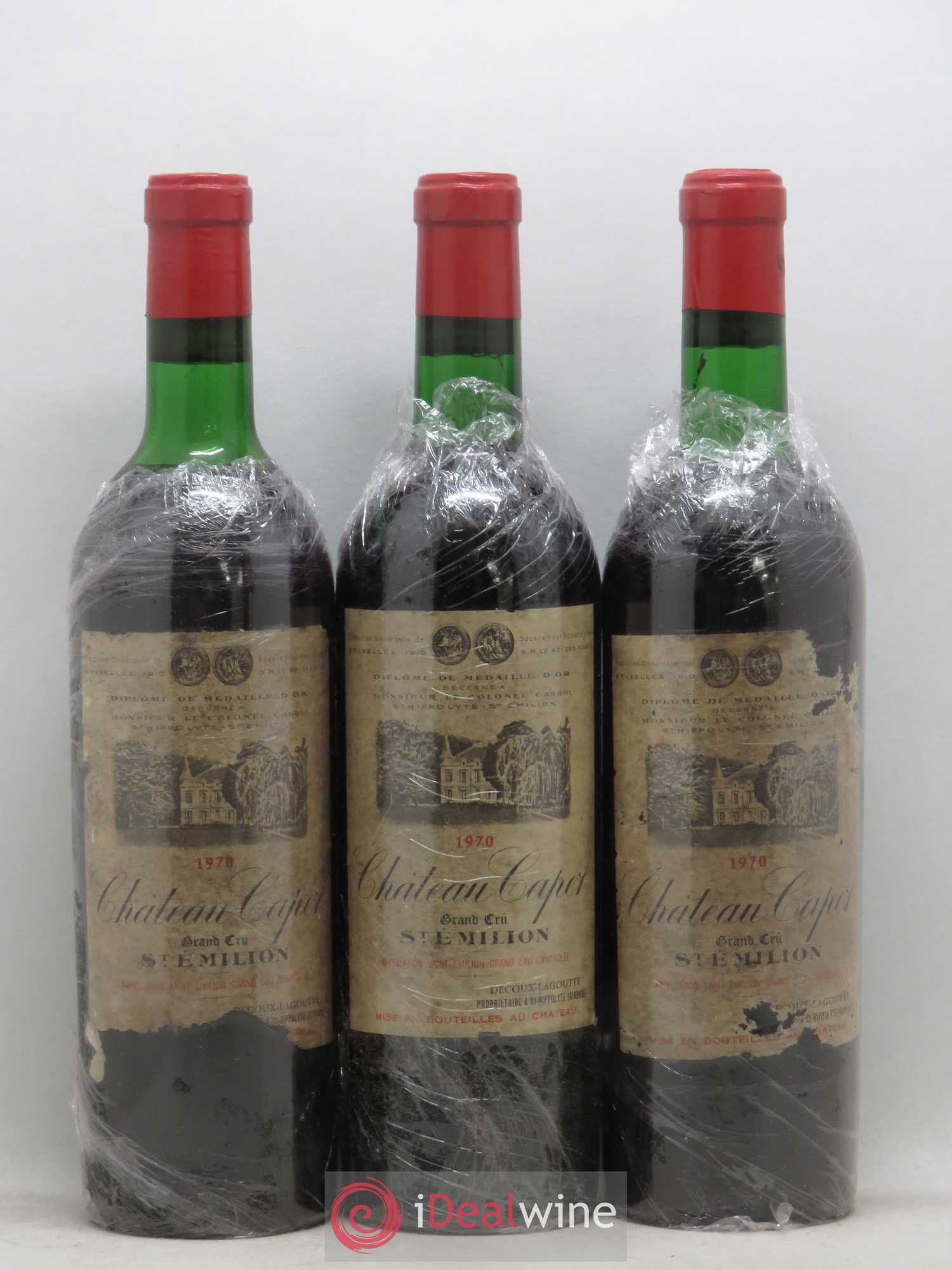Saint-Émilion Grand Cru Château Capet 1970 - Lot de 12 bouteilles - 1