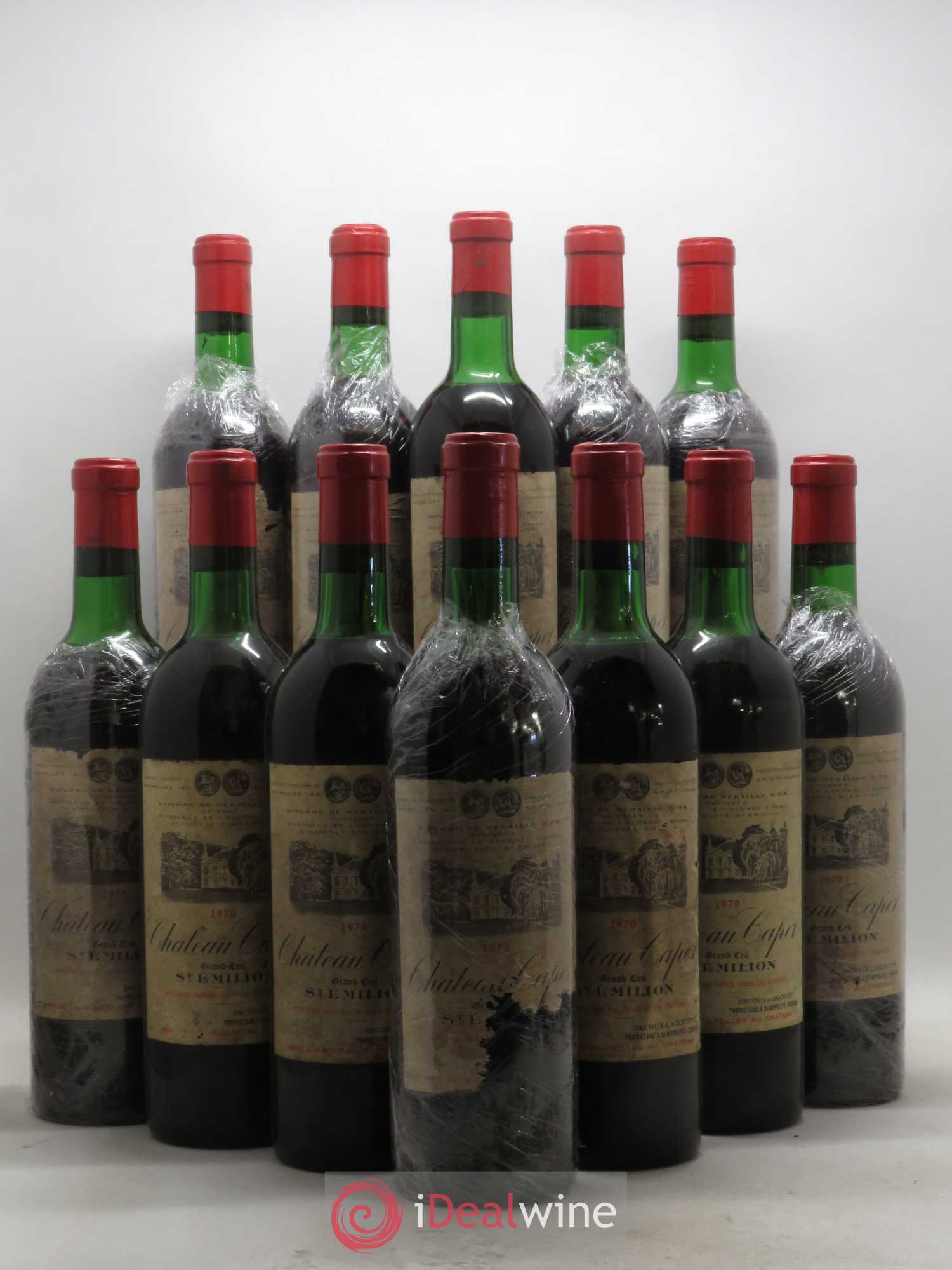 Saint-Émilion Grand Cru Château Capet 1970 - Lot de 12 bouteilles - 0