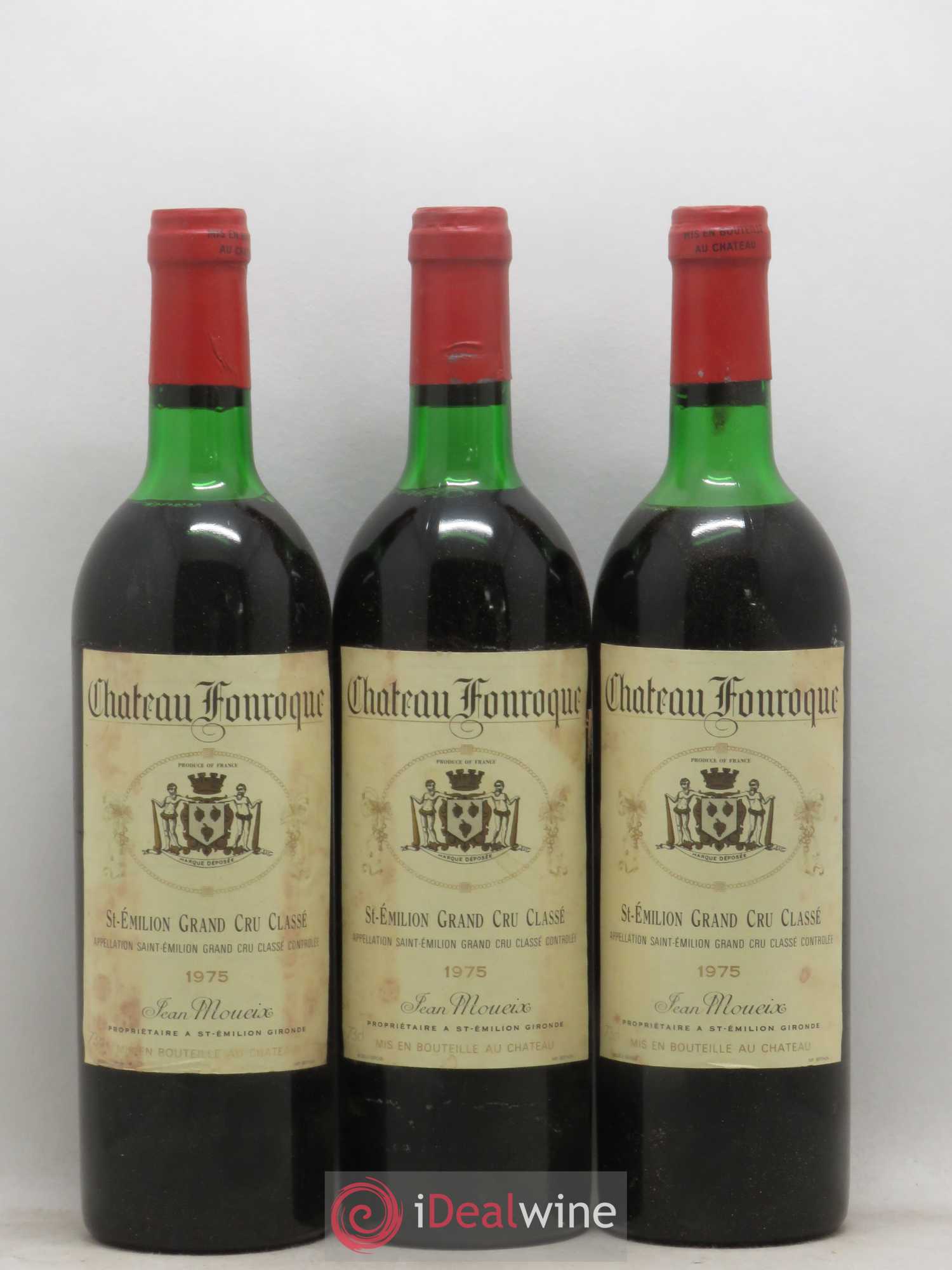 Château Fonroque Grand Cru Classé 1975 - Lot de 12 bouteilles - 1