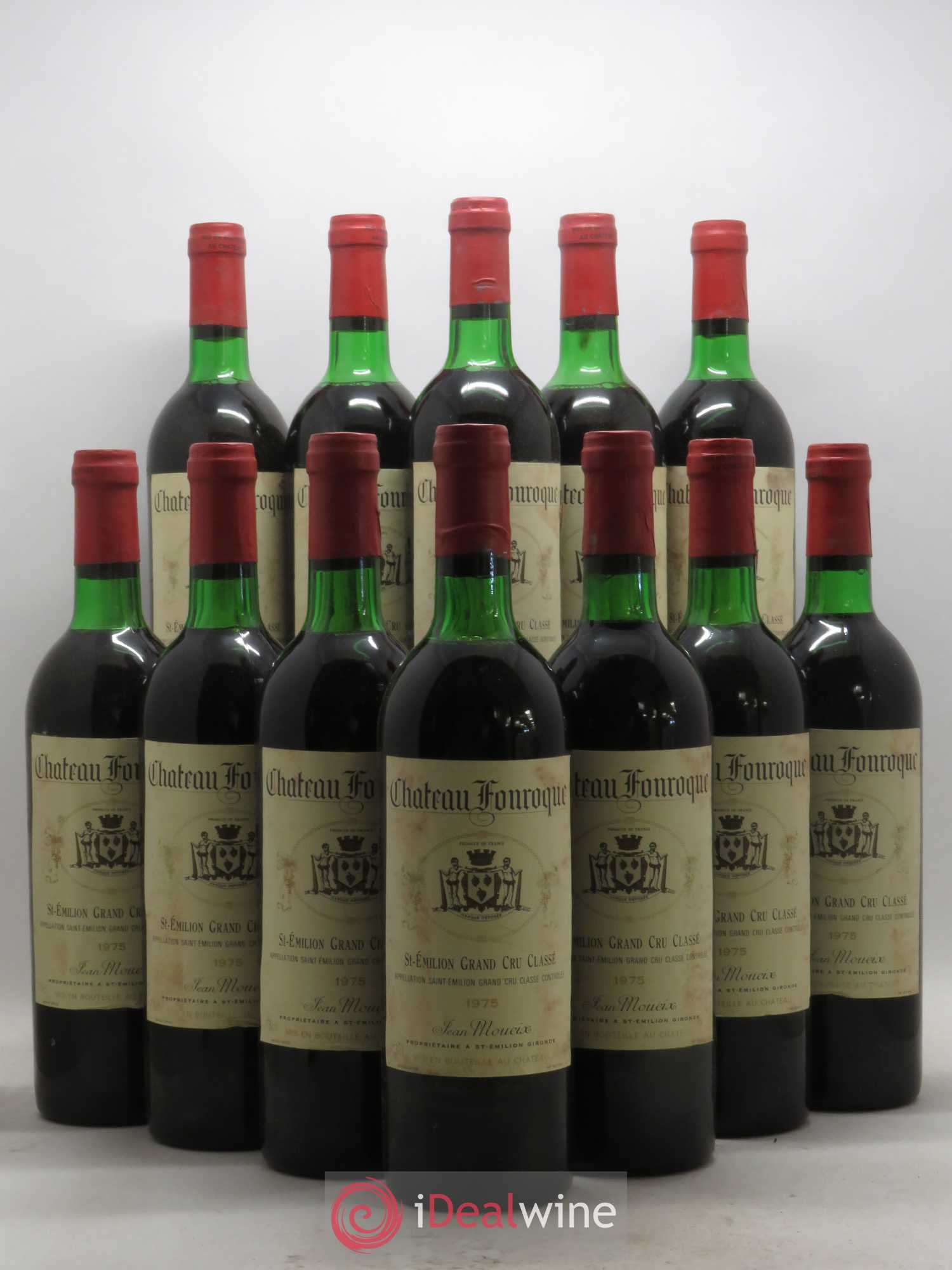 Château Fonroque Grand Cru Classé 1975 - Lot de 12 bouteilles - 0