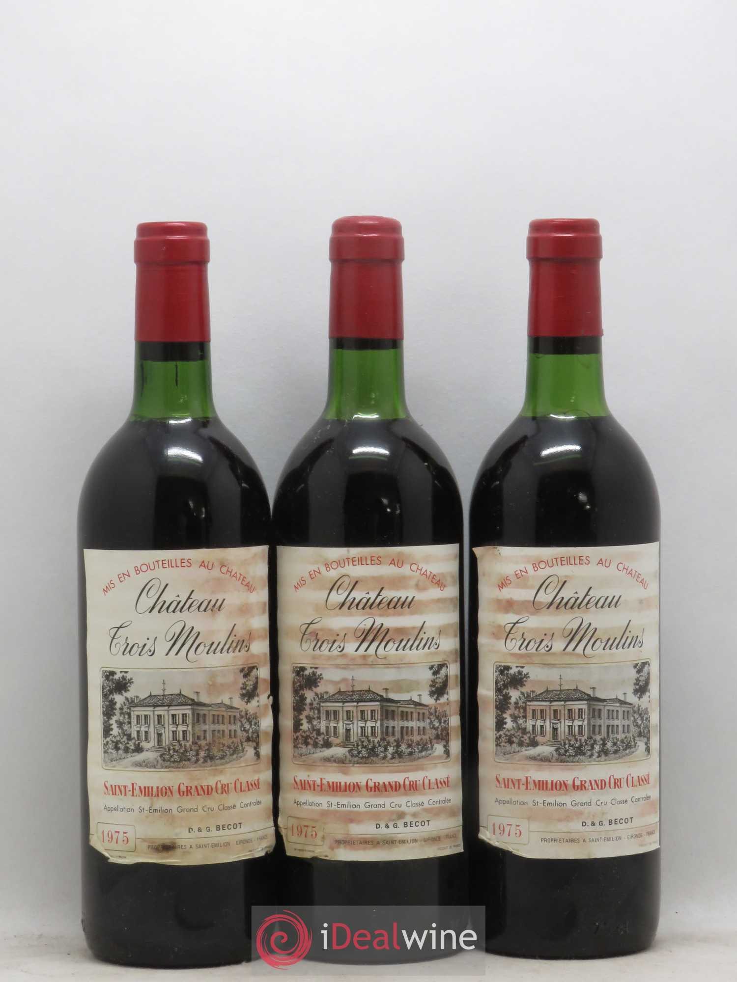 Saint-Émilion Grand Cru Château Trois Moulins 1975 - Lot de 6 bouteilles - 2