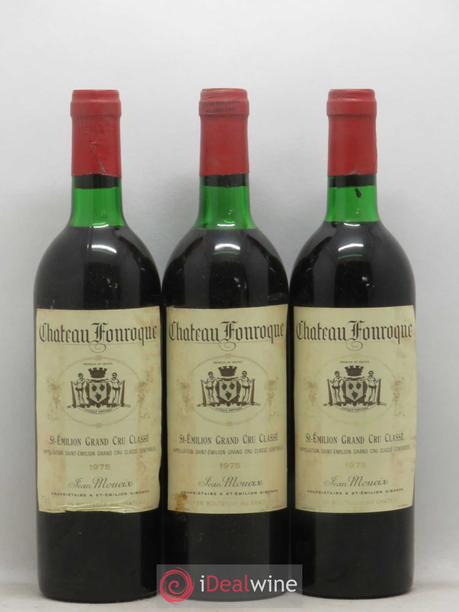 Château Fonroque Grand Cru Classé 1975 - Lot of 12 bottles - 1