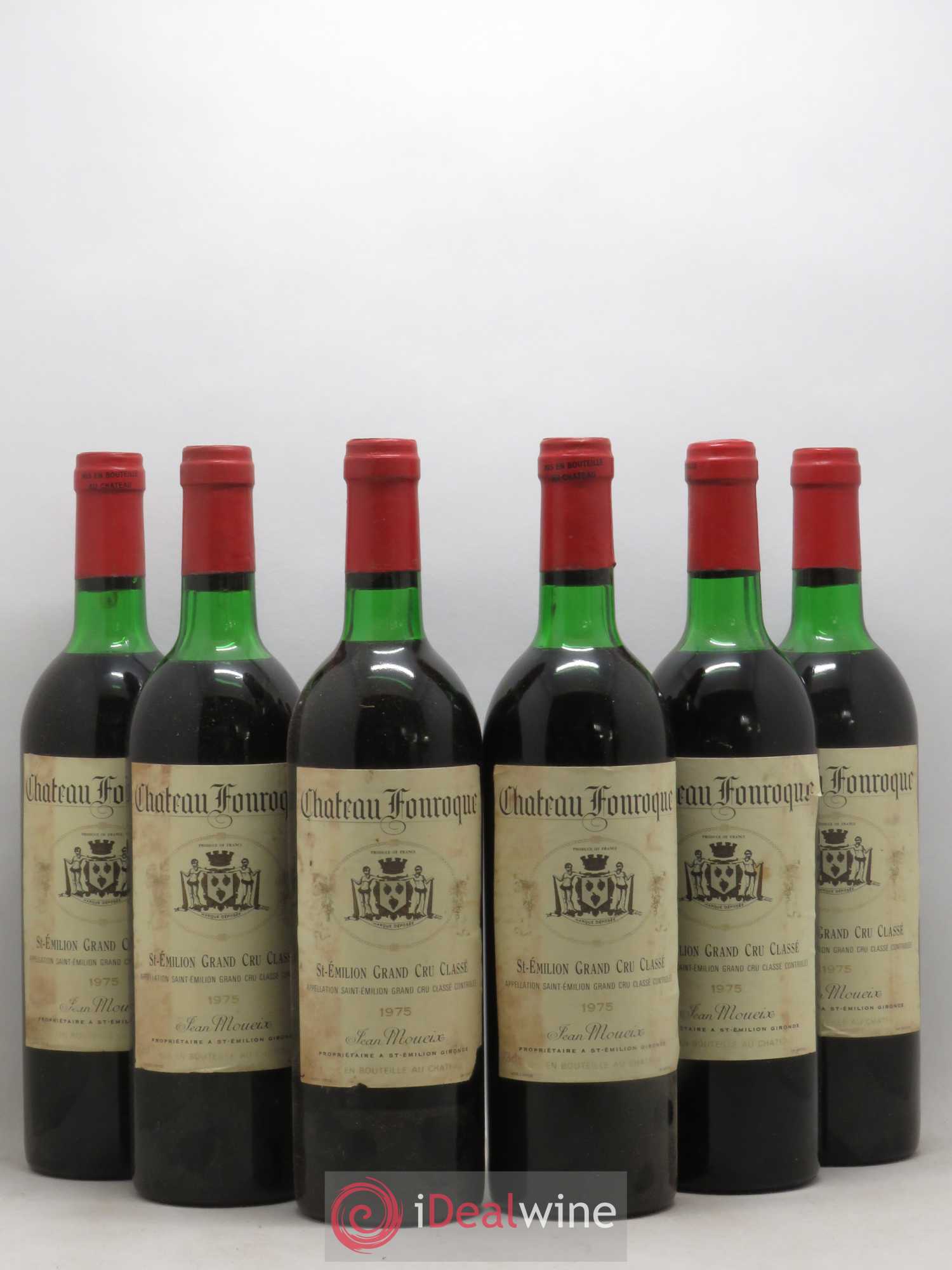 Château Fonroque Grand Cru Classé 1975 - Lot de 6 bouteilles - 0