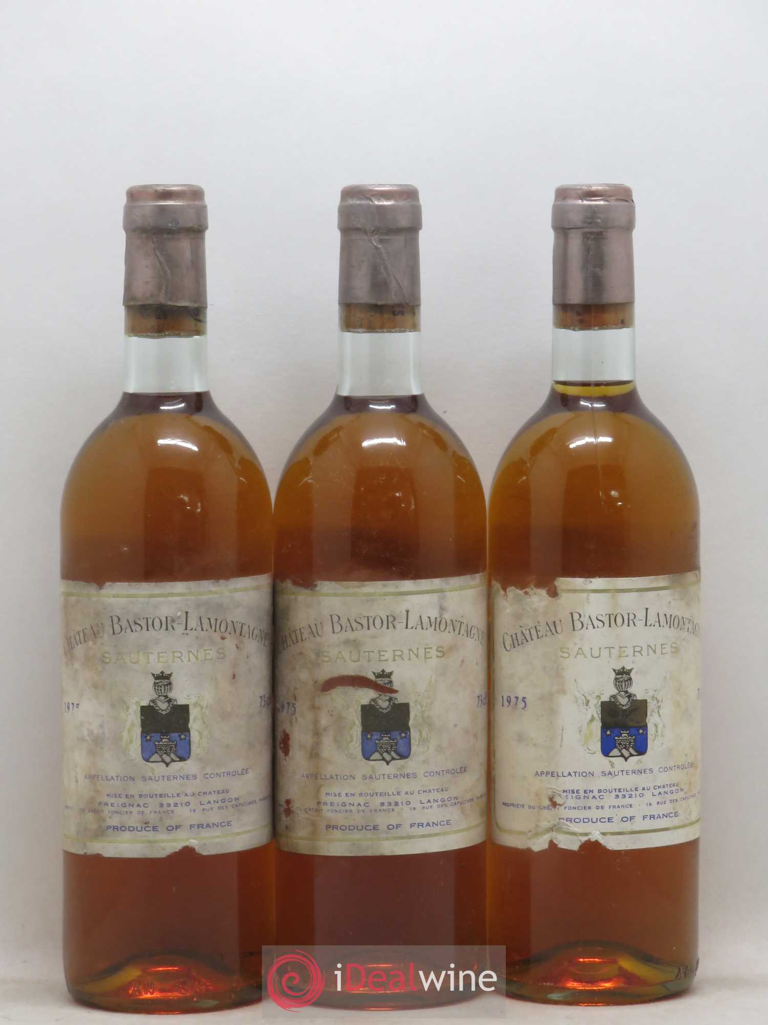 Château Bastor Lamontagne 1975 - Lotto di 6 bottiglie - 1
