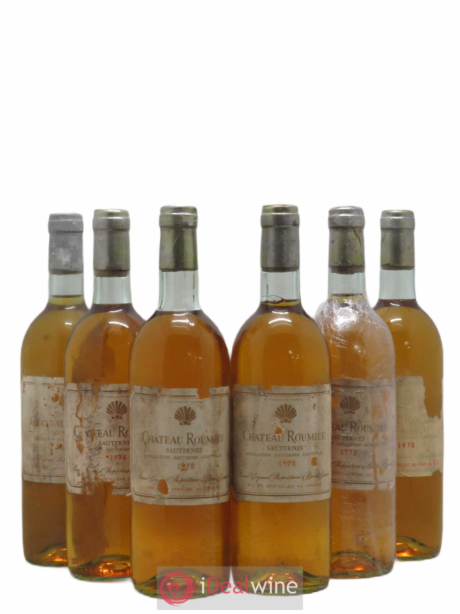 Sauternes Château Roumieu (sans prix de réserve) 1978 - Lotto di 6 bottiglie - 0