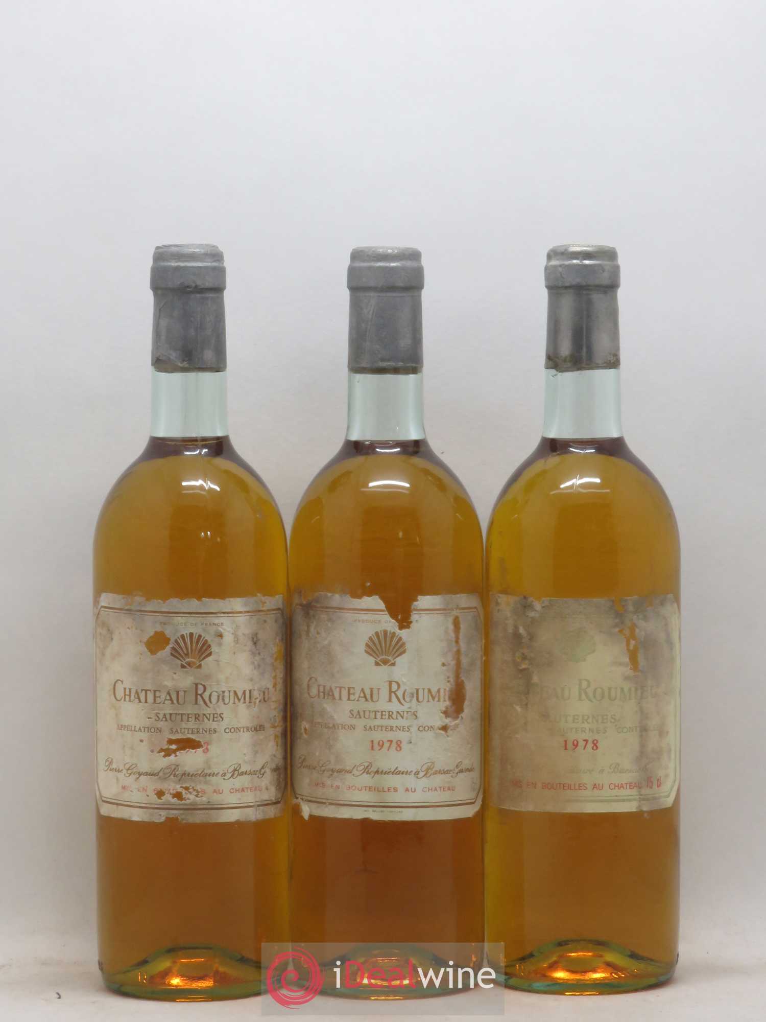 Sauternes Château Roumieu (sans prix de réserve) 1978 - Lotto di 6 bottiglie - 2