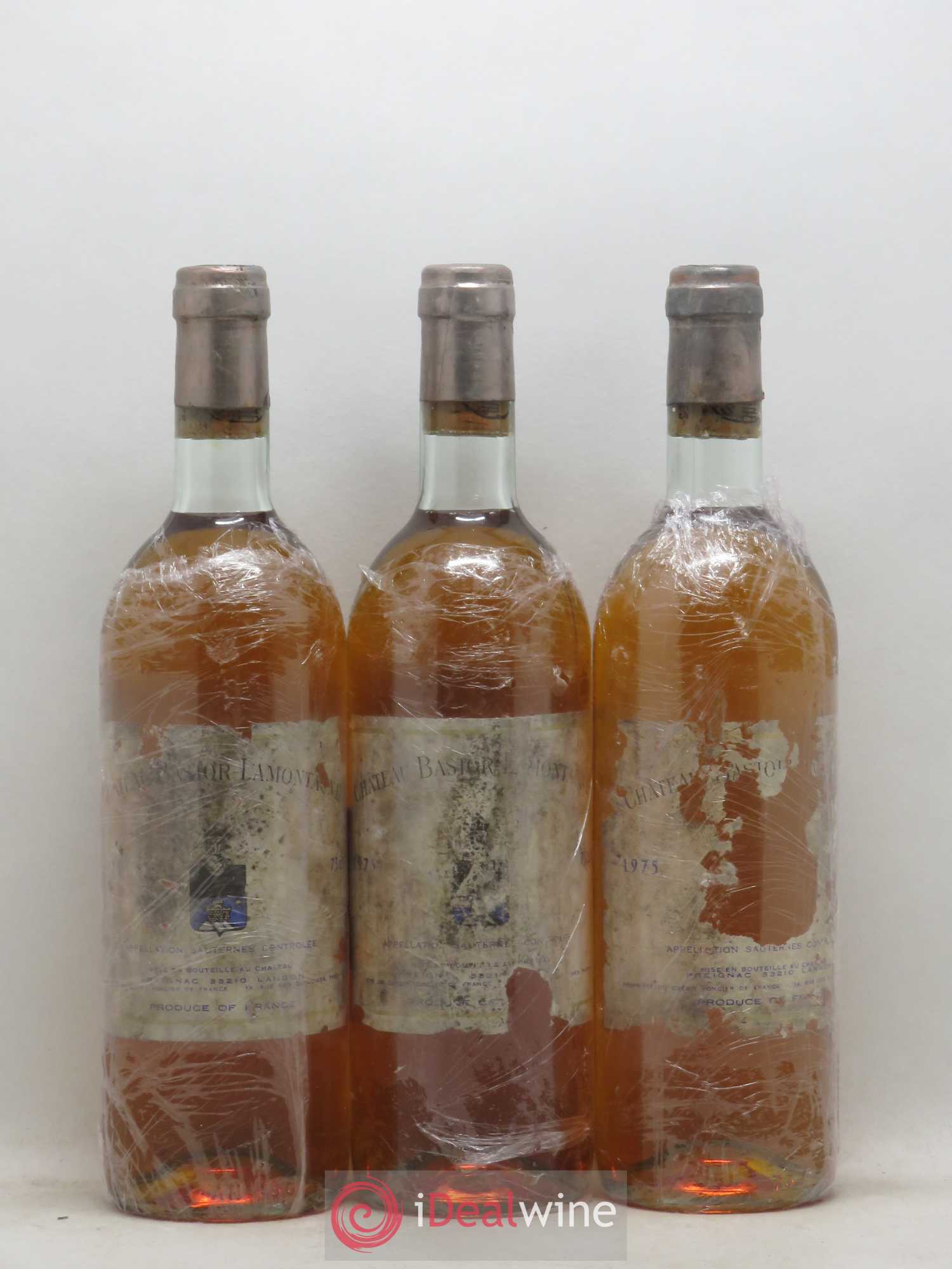 Château Bastor Lamontagne 1975 - Lotto di 3 bottiglie - 0