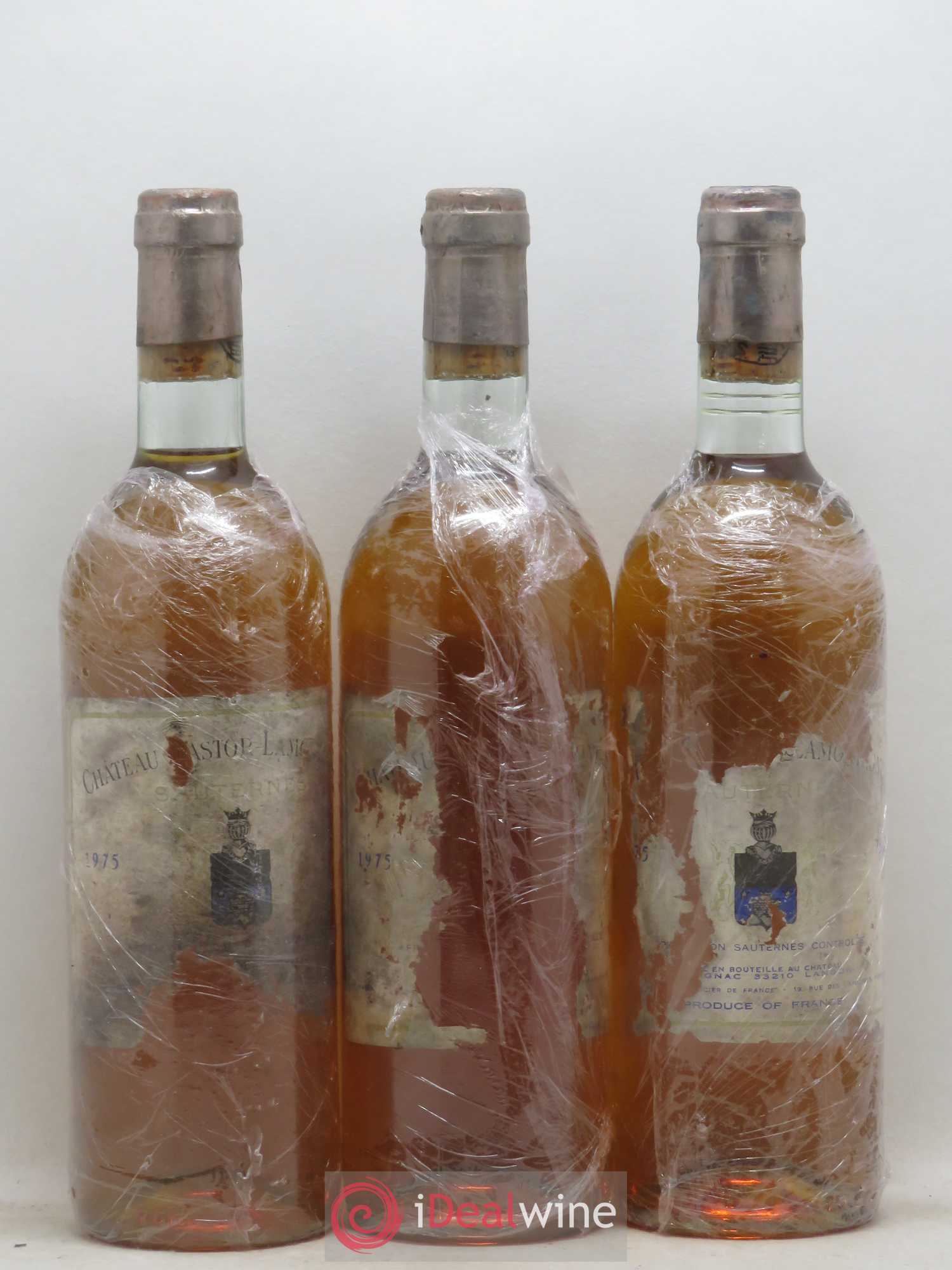 Château Bastor Lamontagne 1975 - Lotto di 3 bottiglie - 0