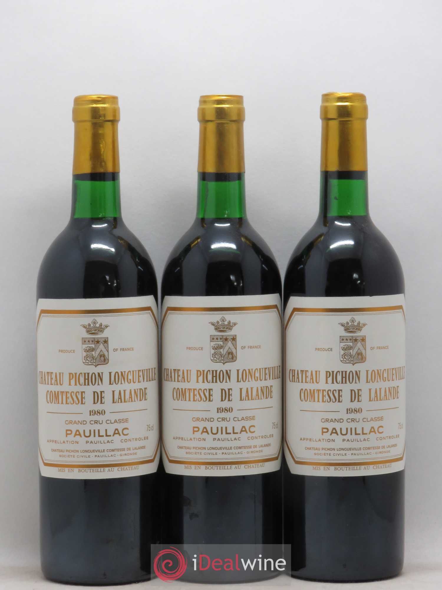 Château Pichon Longueville Comtesse de Lalande 2ème Grand Cru Classé 1980 - Lot de 12 bouteilles - 1