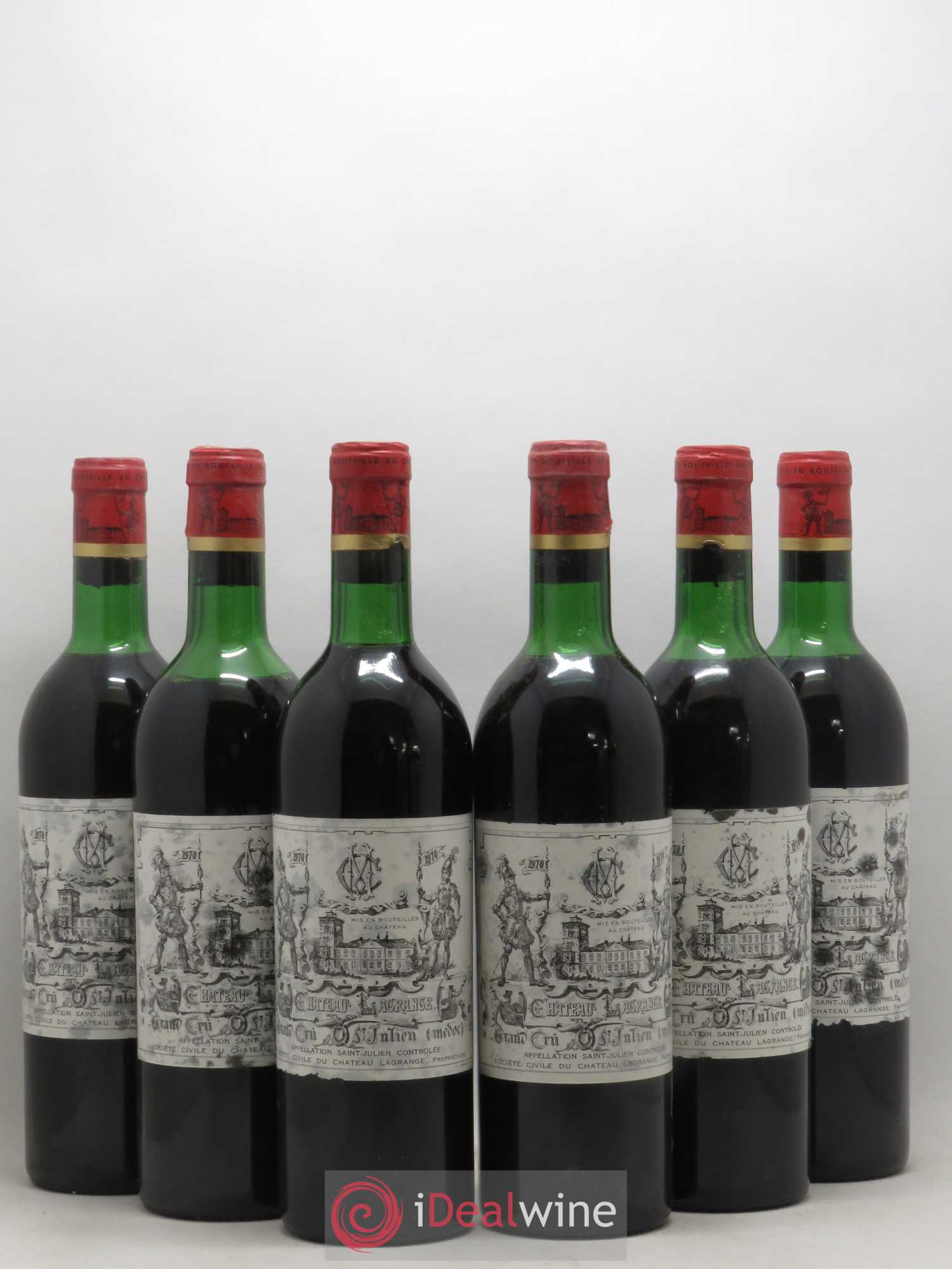 Château Lagrange 3ème Grand Cru Classé 1970 - Lot de 6 bouteilles - 0