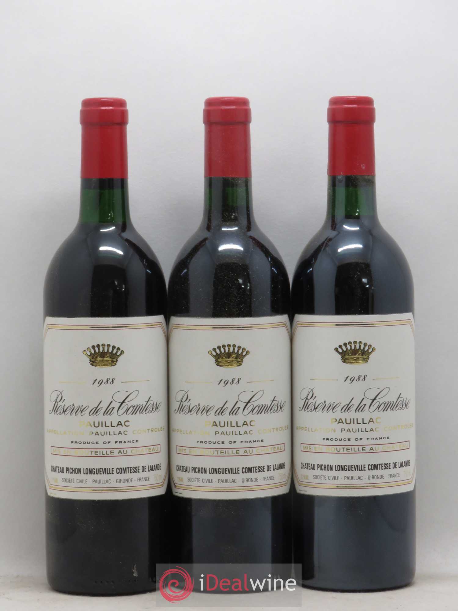 Réserve de la Comtesse Second Vin 1988 - Lot de 6 bouteilles - 1