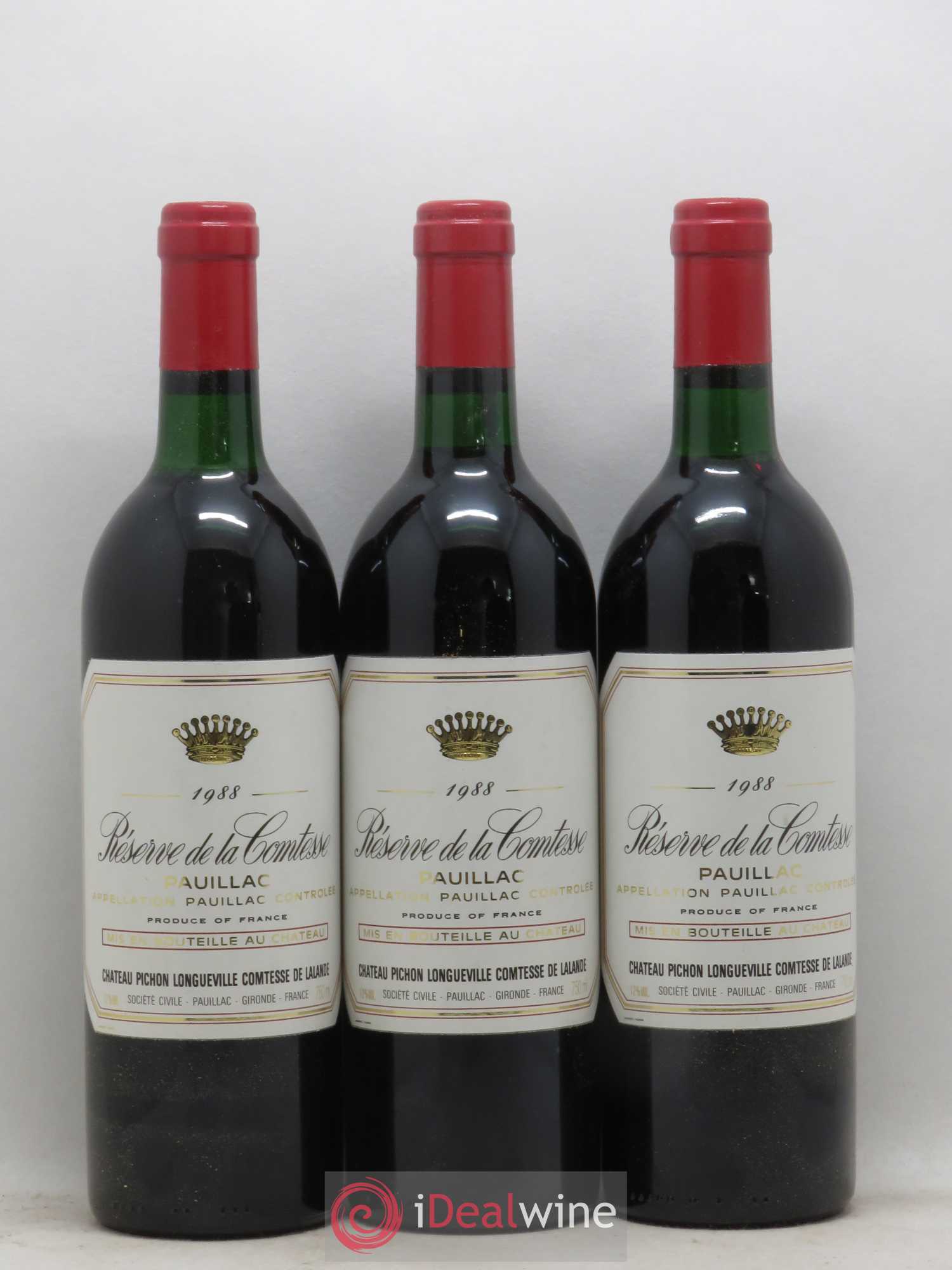 Réserve de la Comtesse Second Vin 1988 - Lot de 6 bouteilles - 2