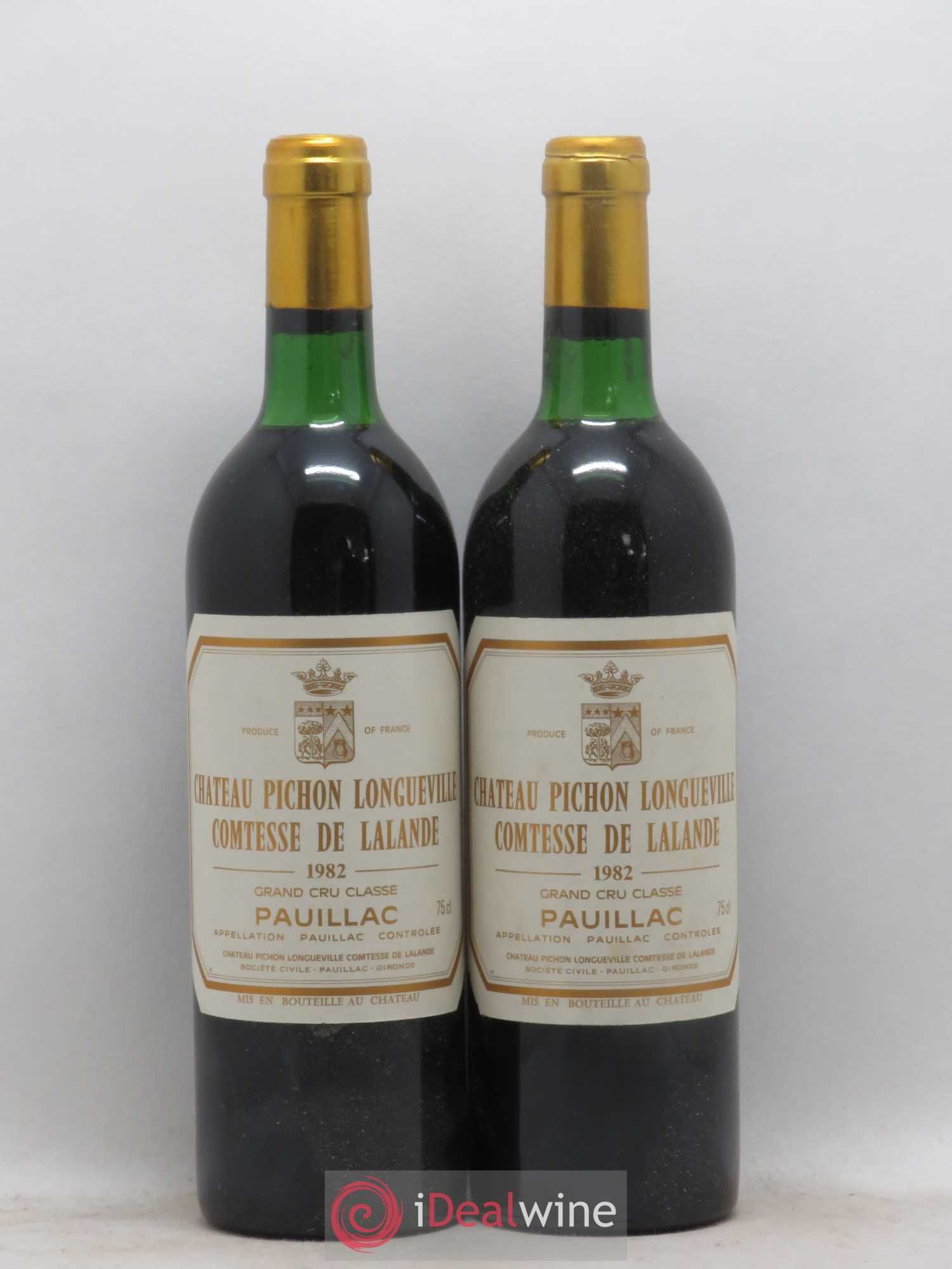 Château Pichon Longueville Comtesse de Lalande 2ème Grand Cru Classé 1982 - Lot de 2 bouteilles - 0