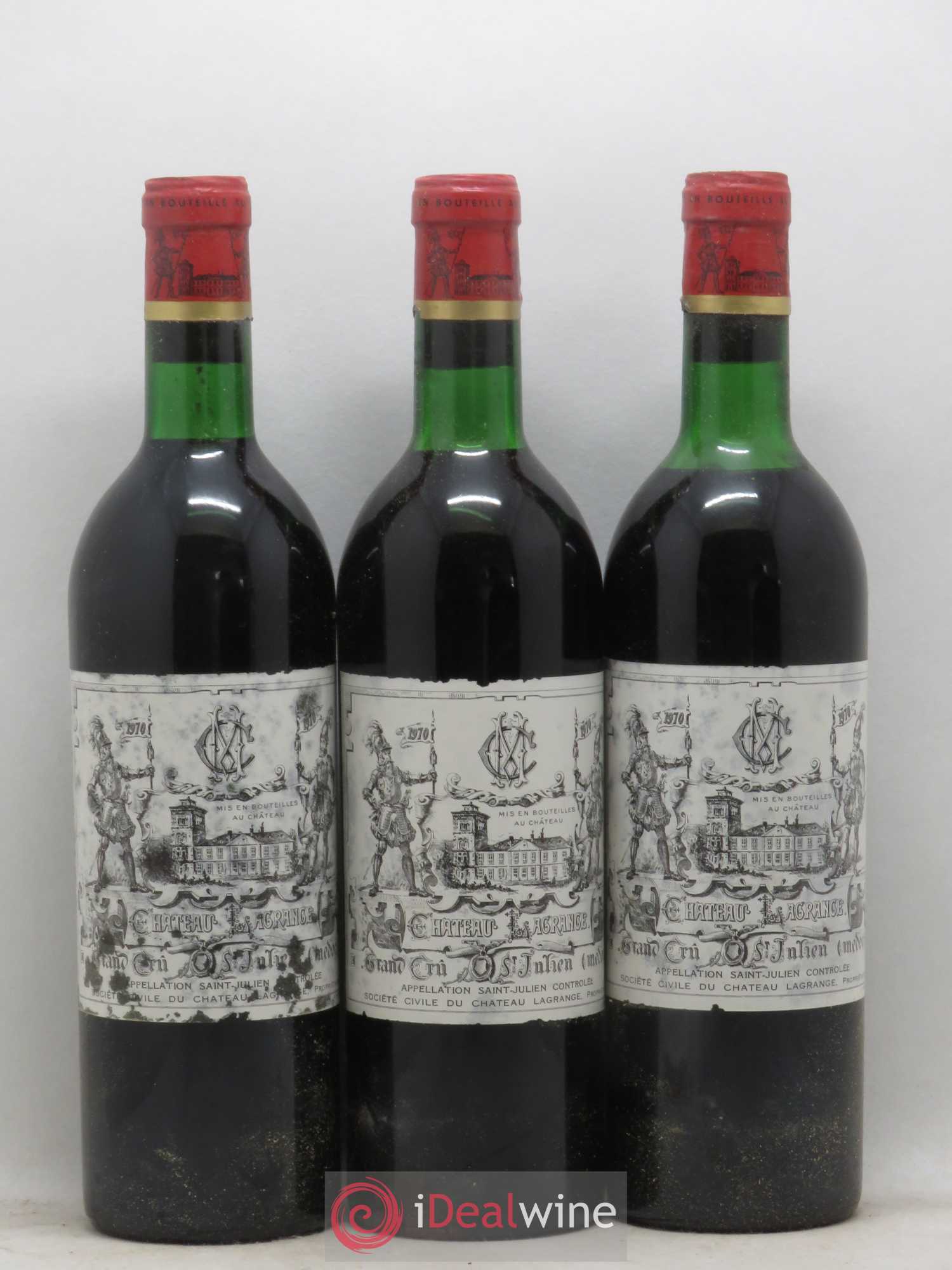Château Lagrange 3ème Grand Cru Classé 1970 - Lot de 3 bouteilles - 0