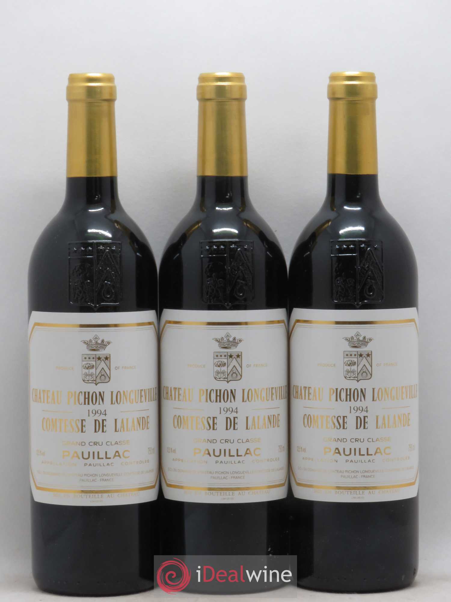 Château Pichon Longueville Comtesse de Lalande 2ème Grand Cru Classé 1994 - Lot de 3 bouteilles - 0