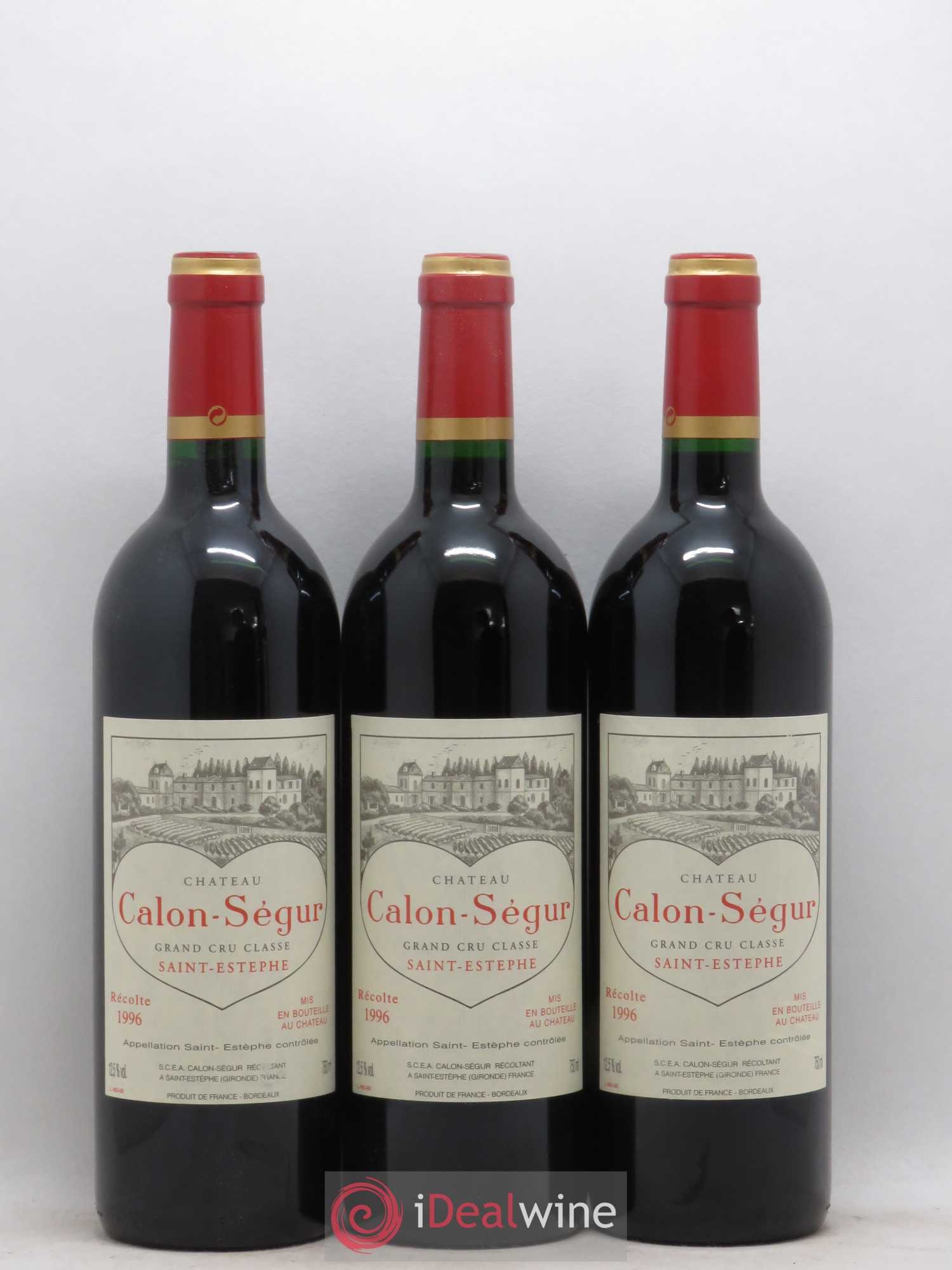 Château Calon Ségur 3ème Grand Cru Classé 1996 - Lot de 6 bouteilles - 1