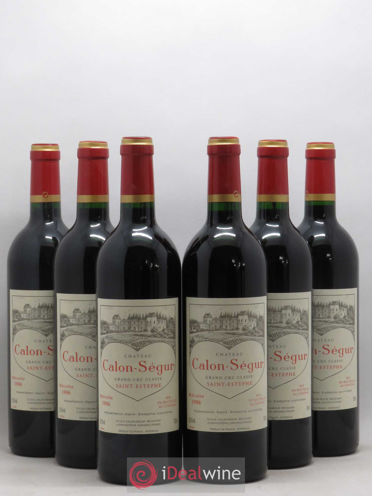 Château Calon Ségur 3ème Grand Cru Classé 1996 - Lot de 6 bouteilles - 0