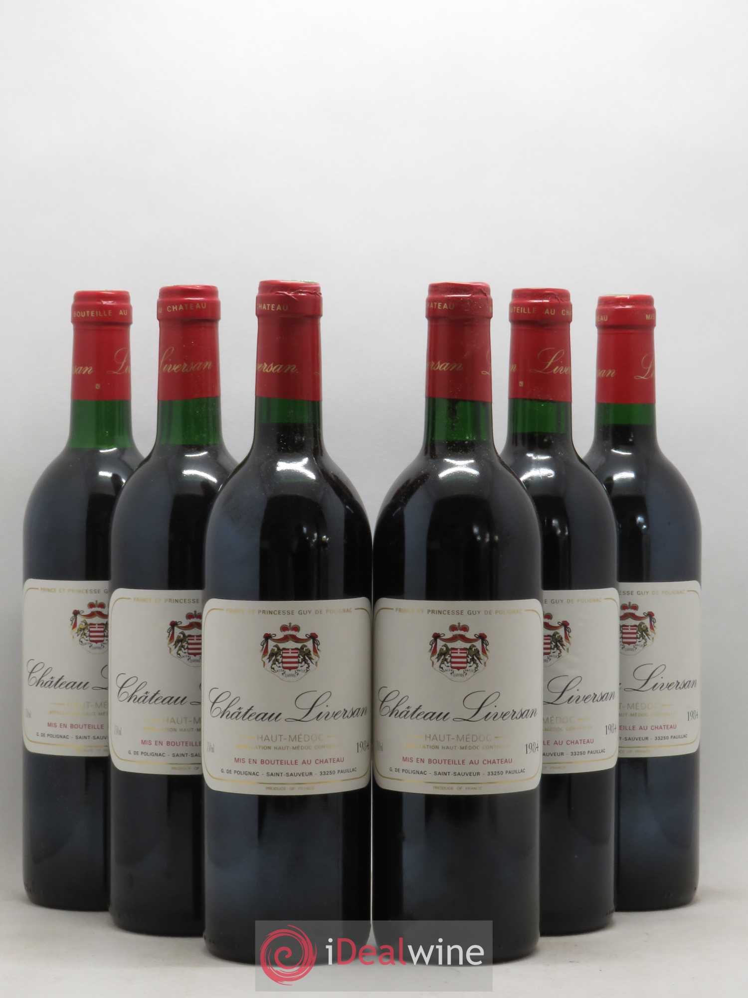 Château Liversan Cru Bourgeois 1984 - Lot de 6 bouteilles - 0