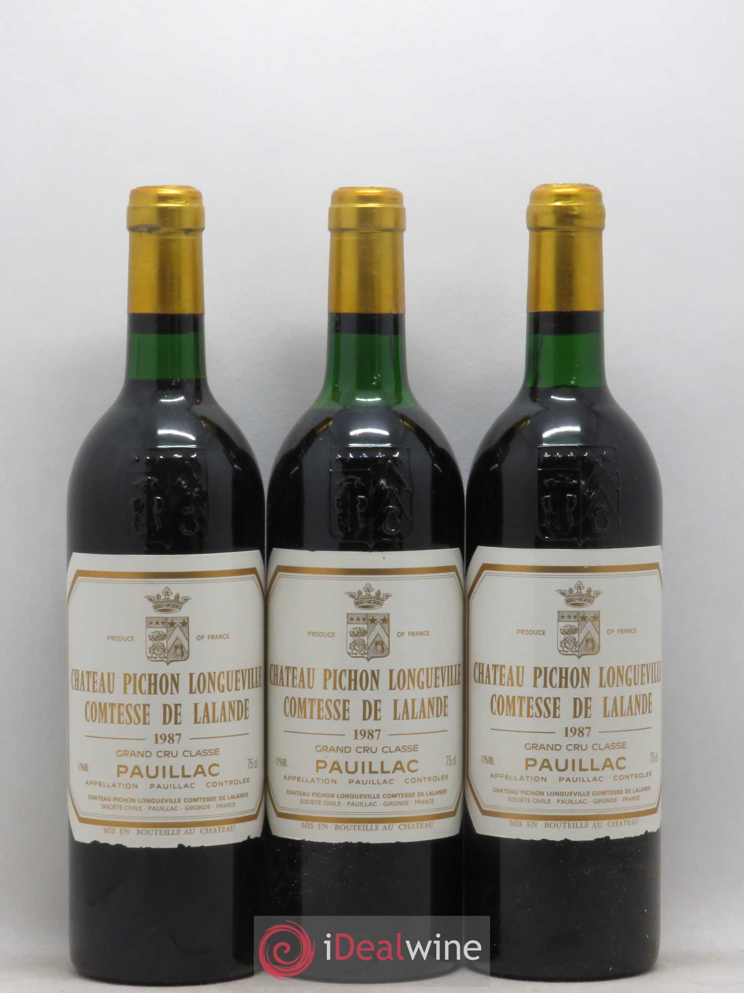 Château Pichon Longueville Comtesse de Lalande 2ème Grand Cru Classé 1987 - Lot de 6 bouteilles - 1