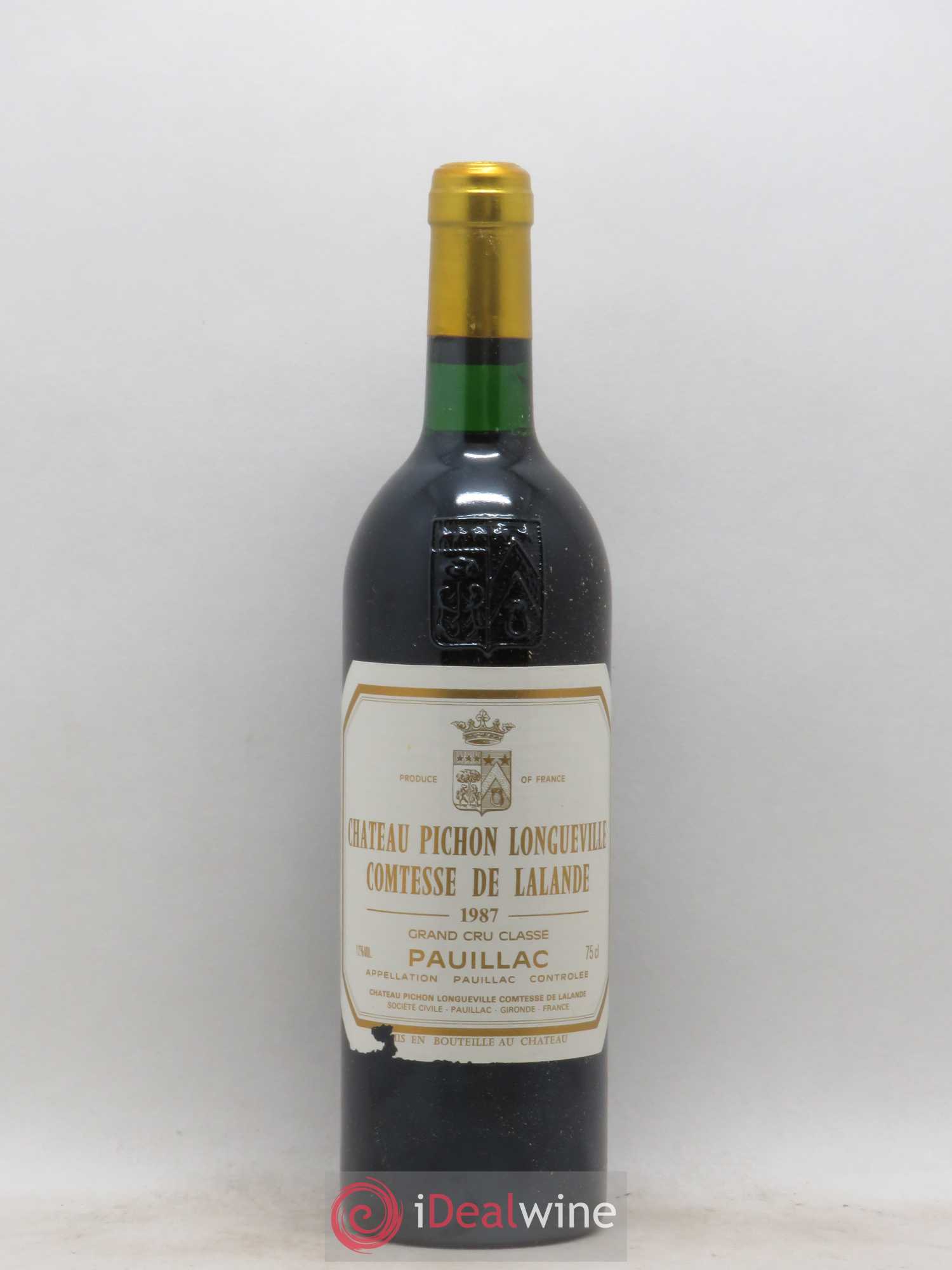 Château Pichon Longueville Comtesse de Lalande 2ème Grand Cru Classé 1987 - Lot de 1 bouteille - 0