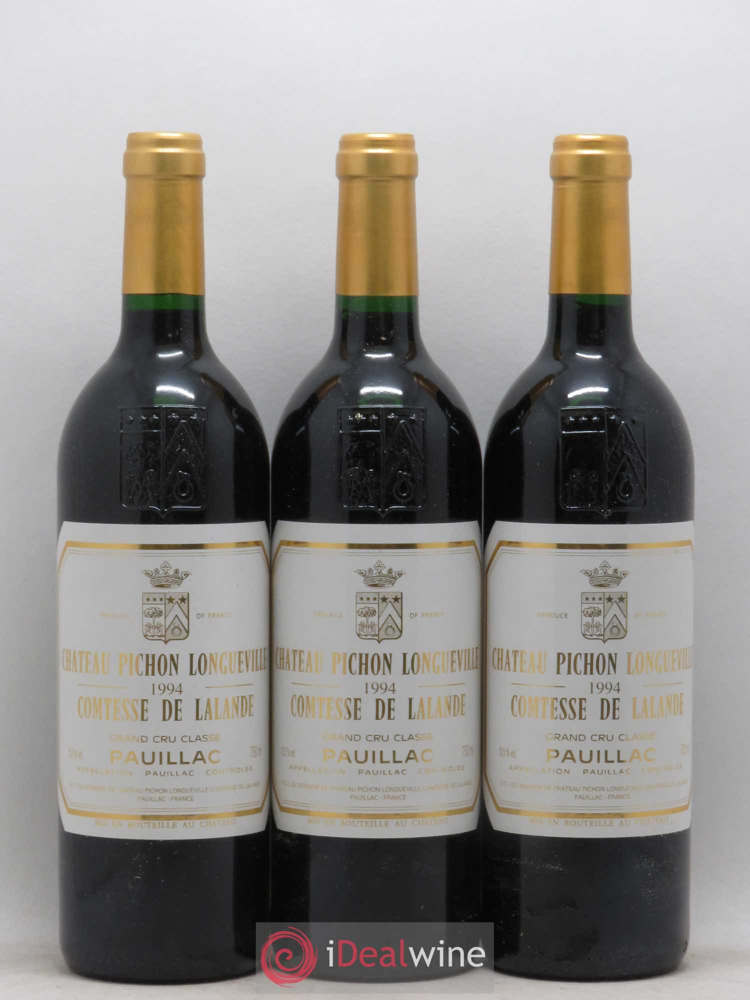 Château Pichon Longueville Comtesse de Lalande 2ème Grand Cru Classé 1994 - Lot de 3 bouteilles - 0