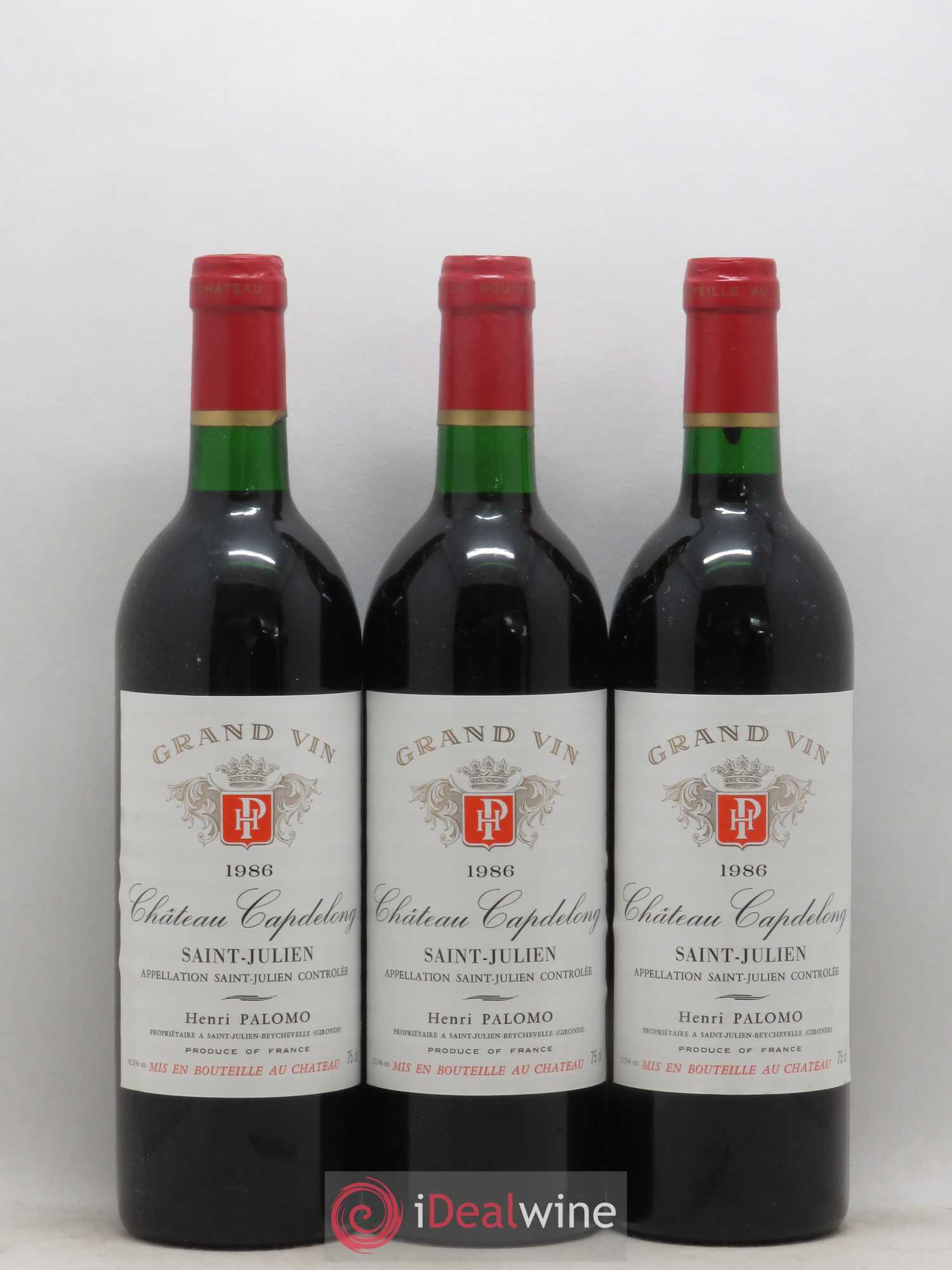 Saint-Julien Capdelong 1986 - Lot de 6 bouteilles - 1