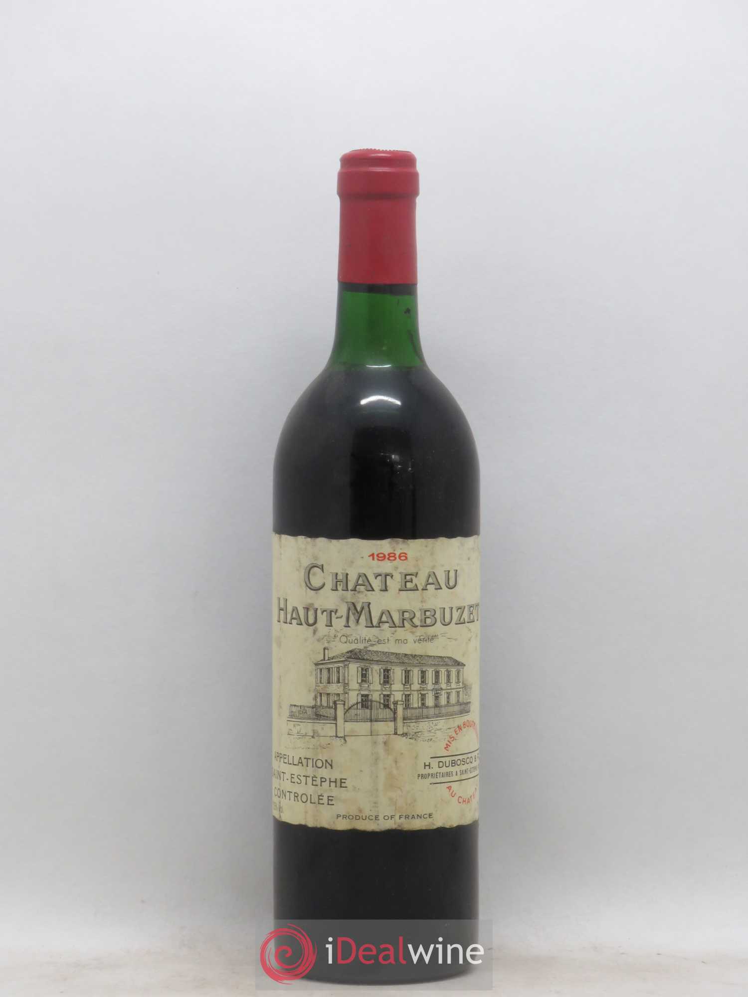 Château Haut Marbuzet 1986 - Lot de 1 bouteille - 0