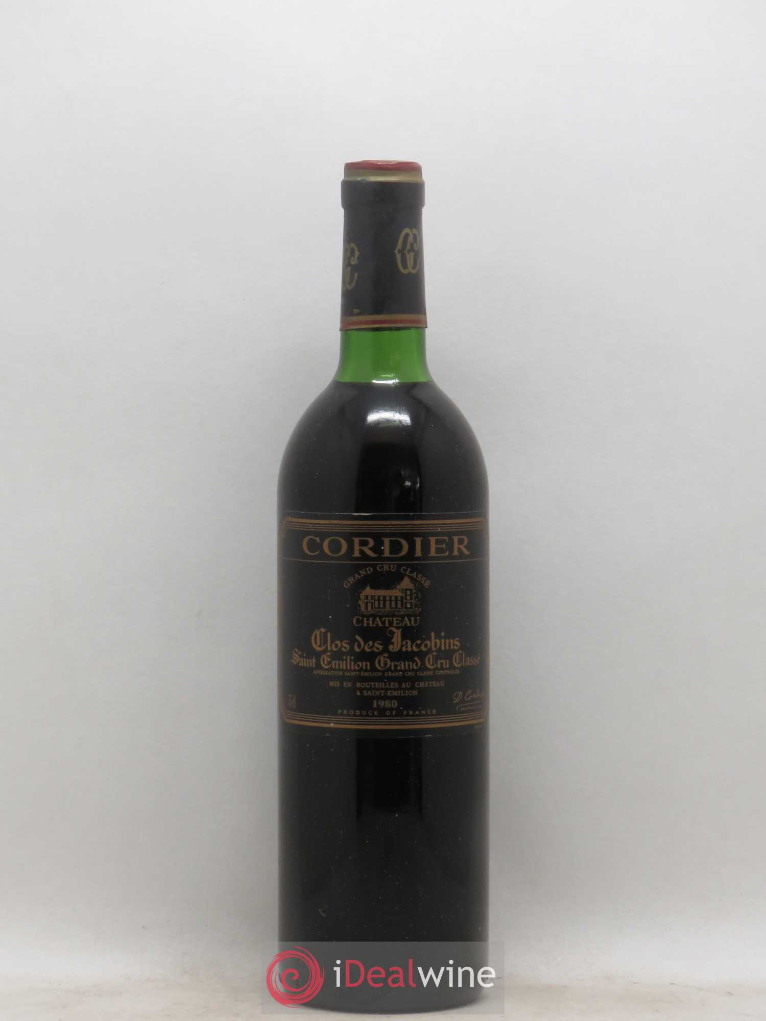 Château Clos des Jacobins Grand Cru Classé 1980 - Lot de 1 bouteille - 0
