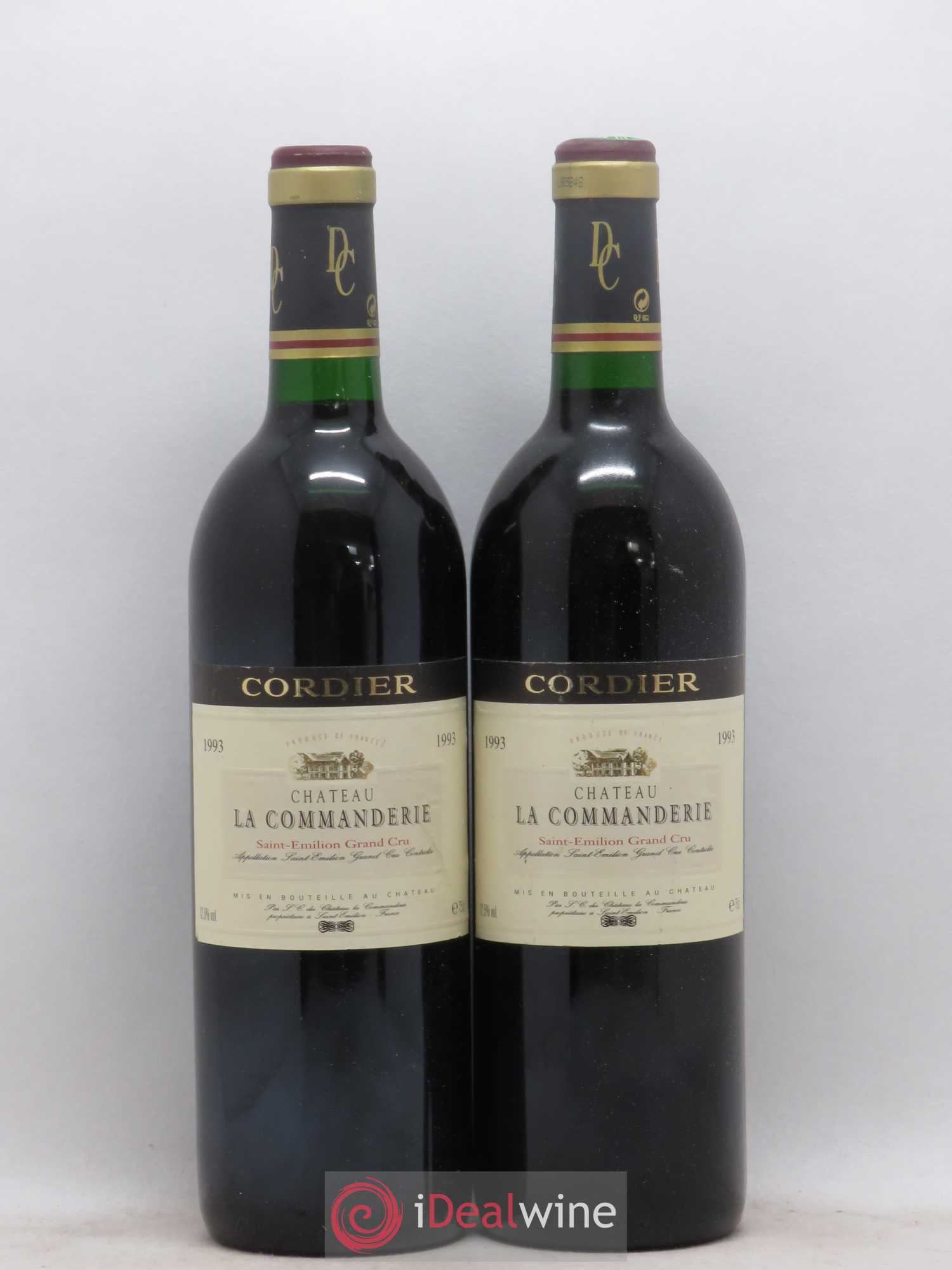 Château la Commanderie Grand Cru Classé 1993 - Lot de 2 bouteilles - 0