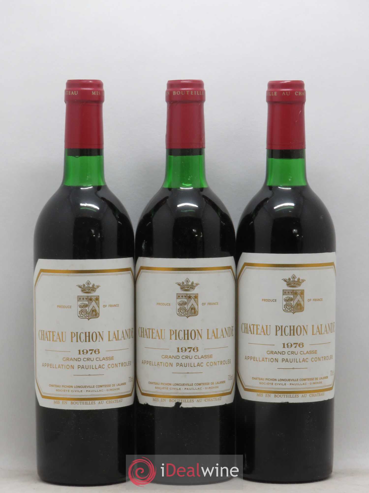 Château Pichon Longueville Comtesse de Lalande 2ème Grand Cru Classé 1976 - Lot de 6 bouteilles - 1