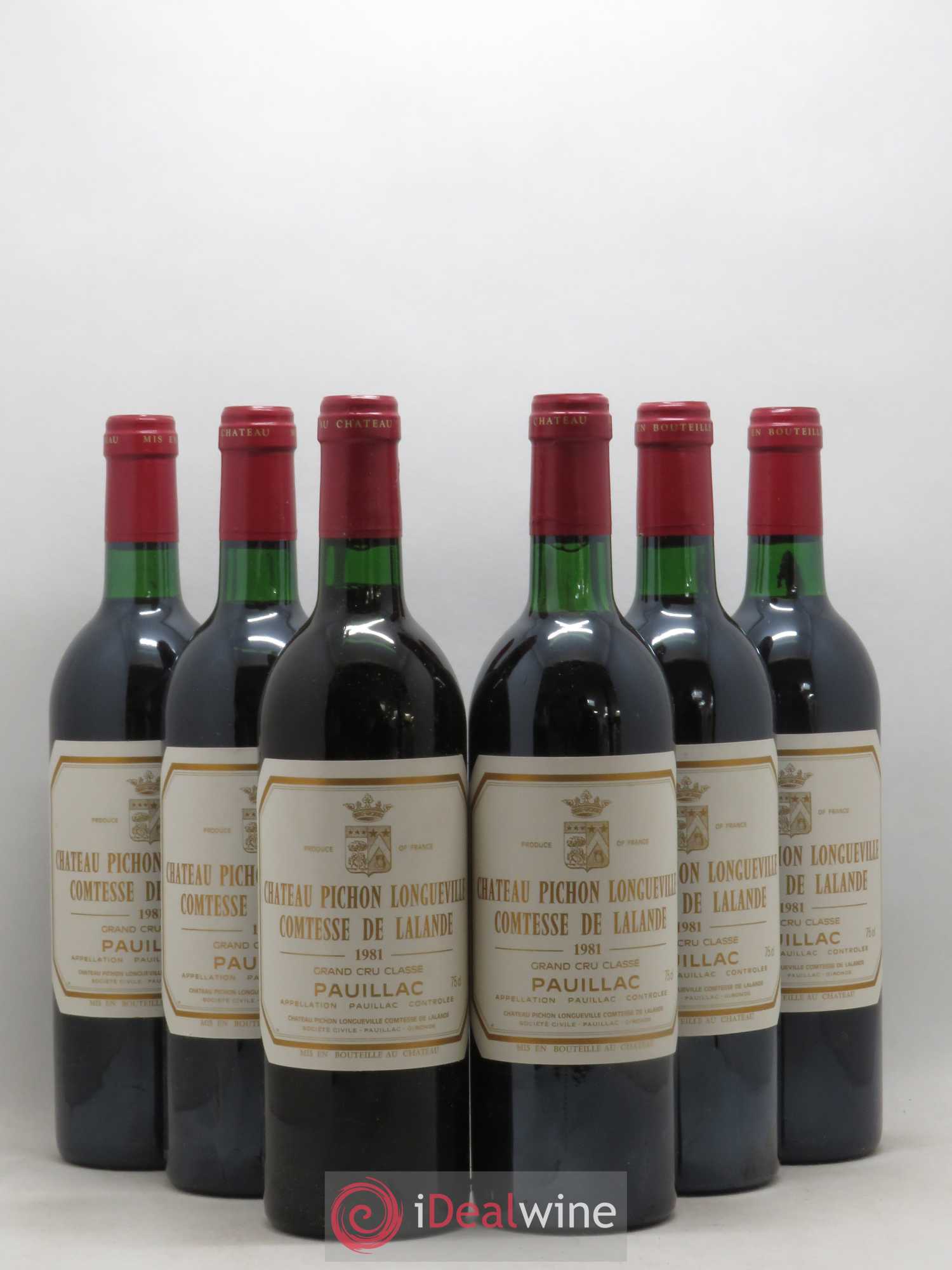 Château Pichon Longueville Comtesse de Lalande 2ème Grand Cru Classé 1981 - Lot de 6 bouteilles - 0