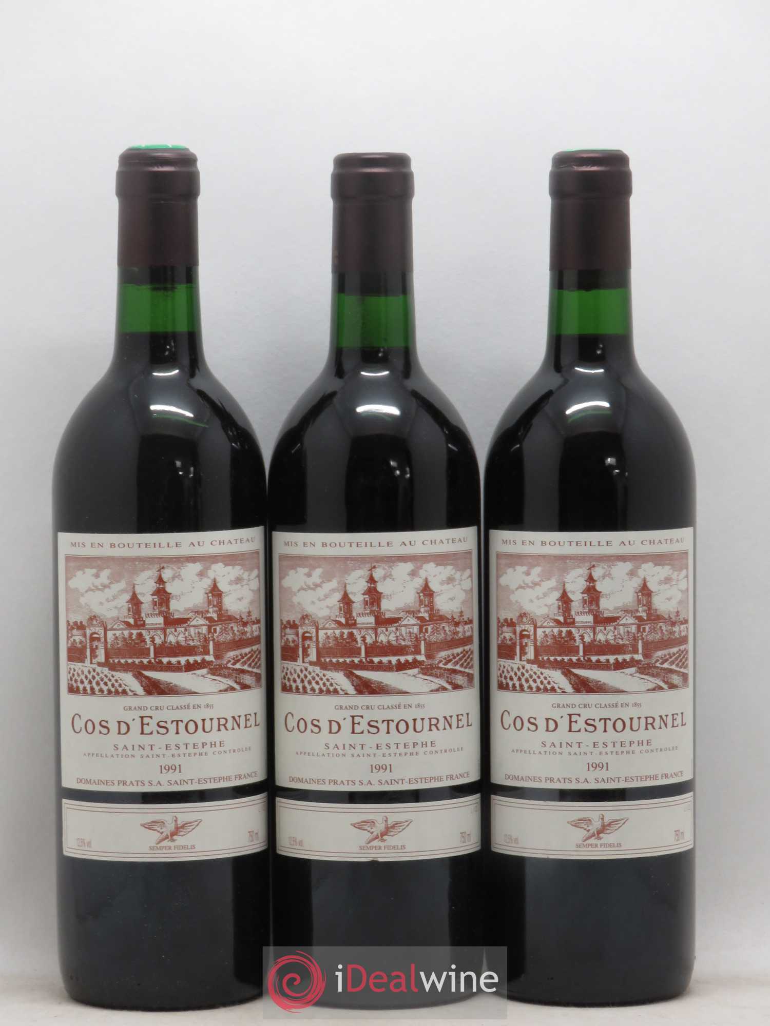 Cos d'Estournel 2ème Grand Cru Classé 1991 - Lot de 3 bouteilles - 0