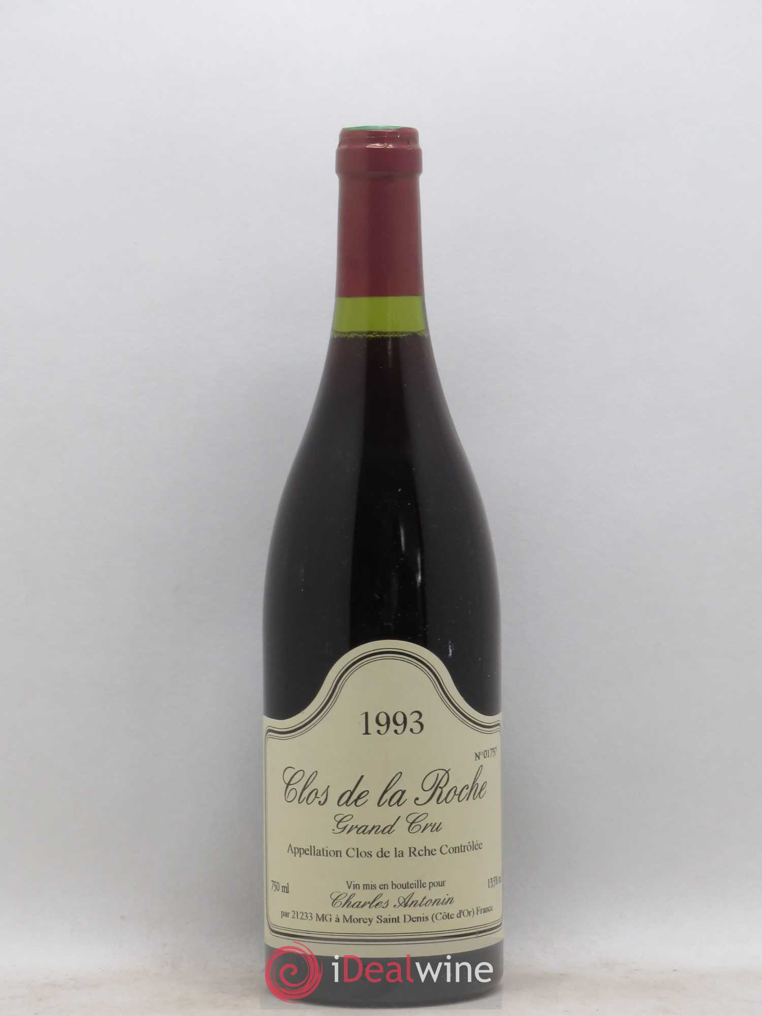 Clos de la Roche Grand Cru Charles Antonin 1993 - Lot de 1 bouteille - 0