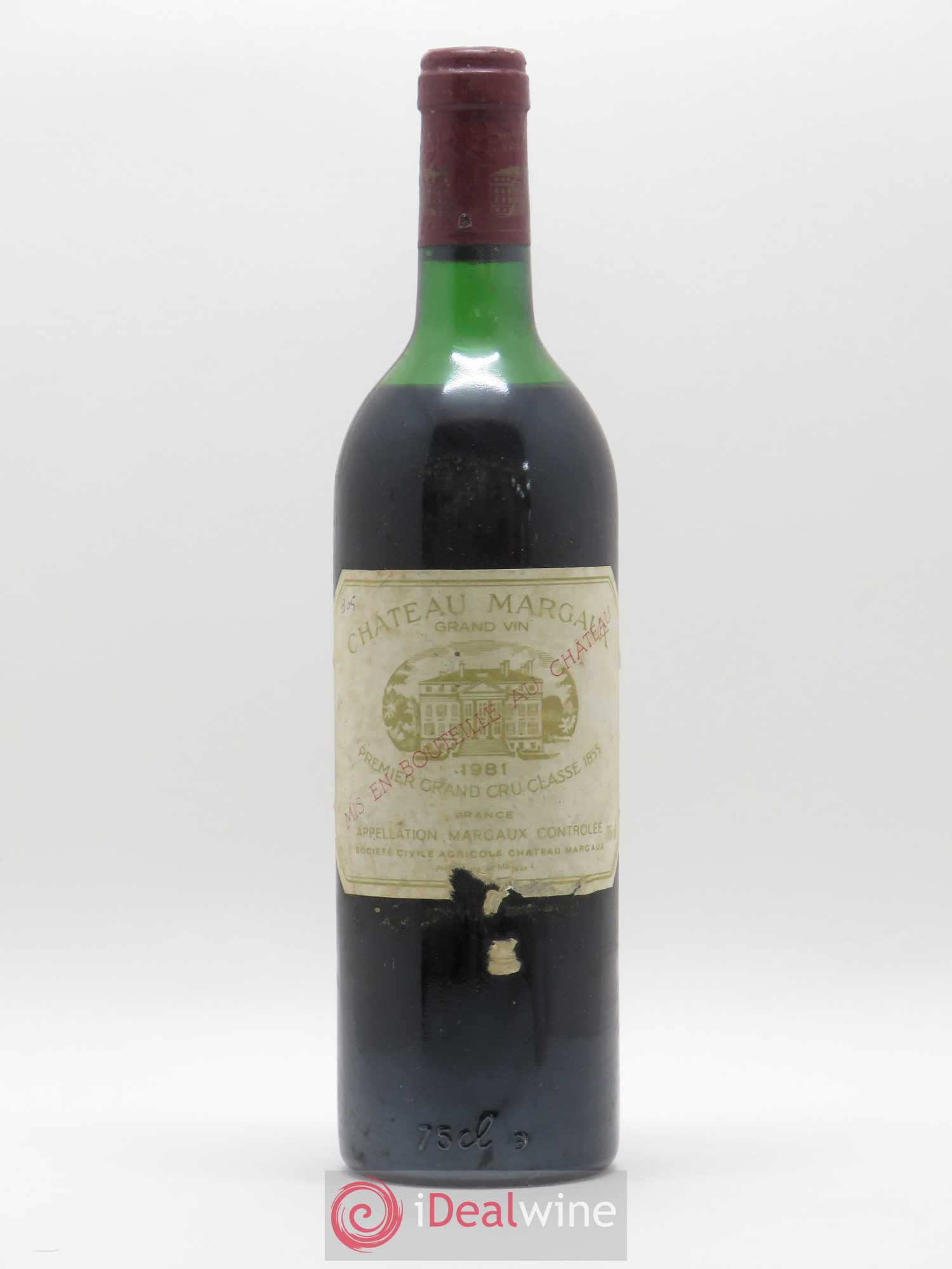 Château Margaux 1er Grand Cru Classé 1981 - Lot de 1 bouteille - 0