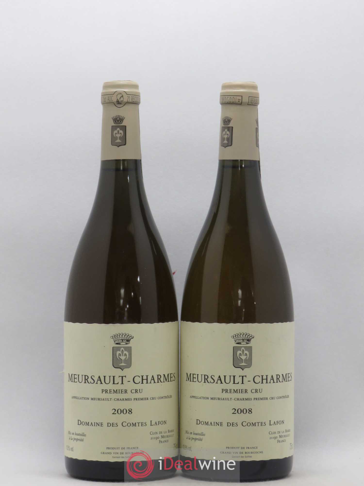 Meursault 1er Cru Charmes Comtes Lafon (Domaine des) 2008 - Lot de 2 bouteilles - 0