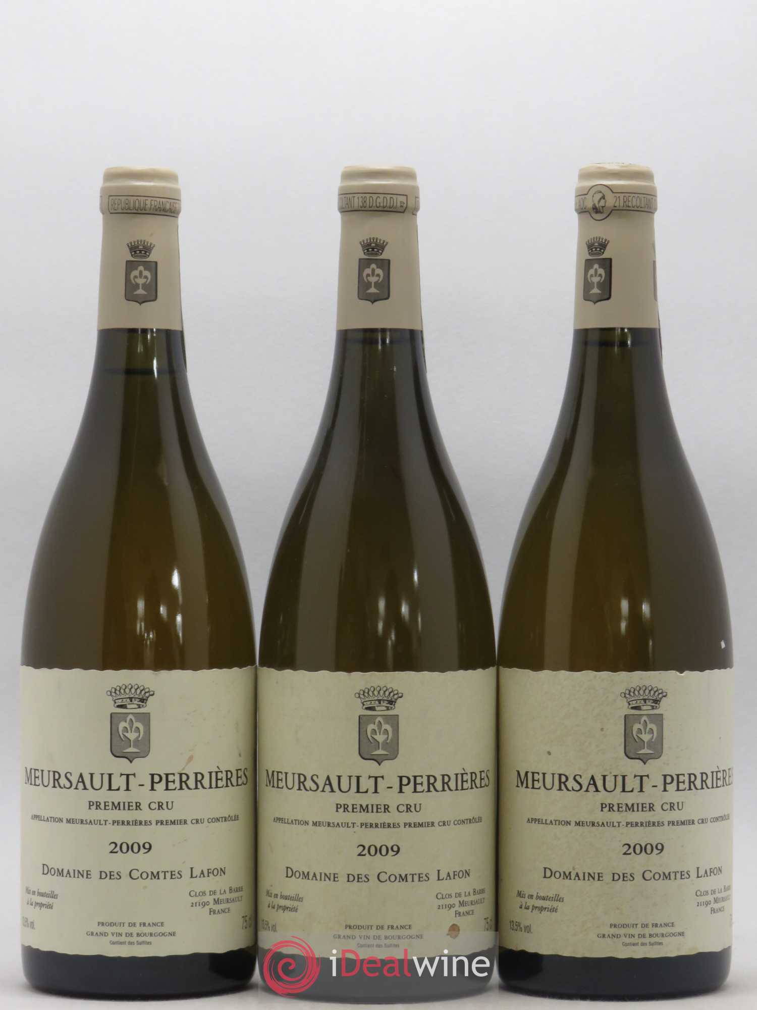 Meursault 1er Cru Perrières Comtes Lafon (Domaine des) 2009 - Lot de 3 bouteilles - 0