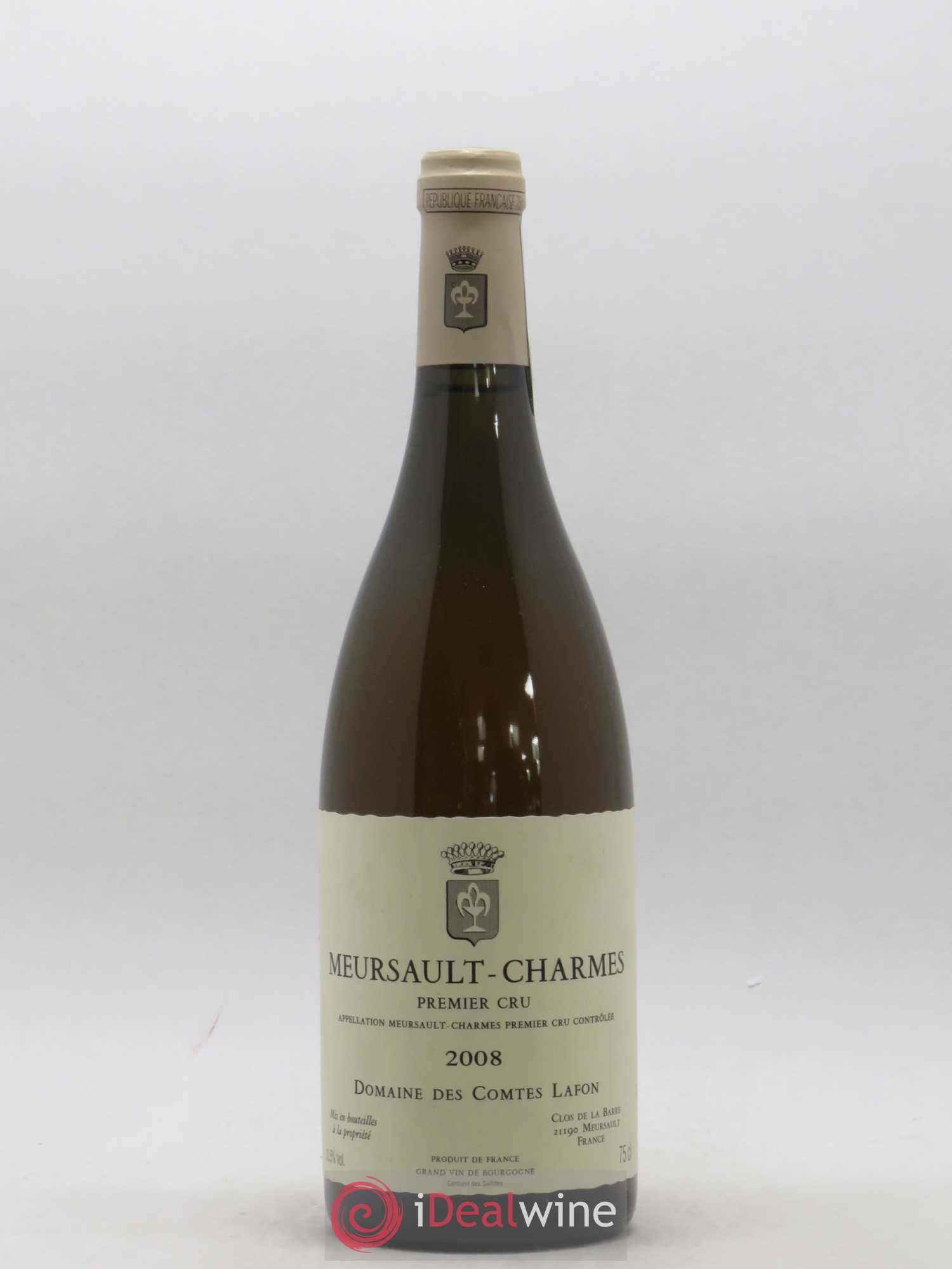 Meursault 1er Cru Charmes Comtes Lafon (Domaine des) 2008 - Lot de 1 bouteille - 0