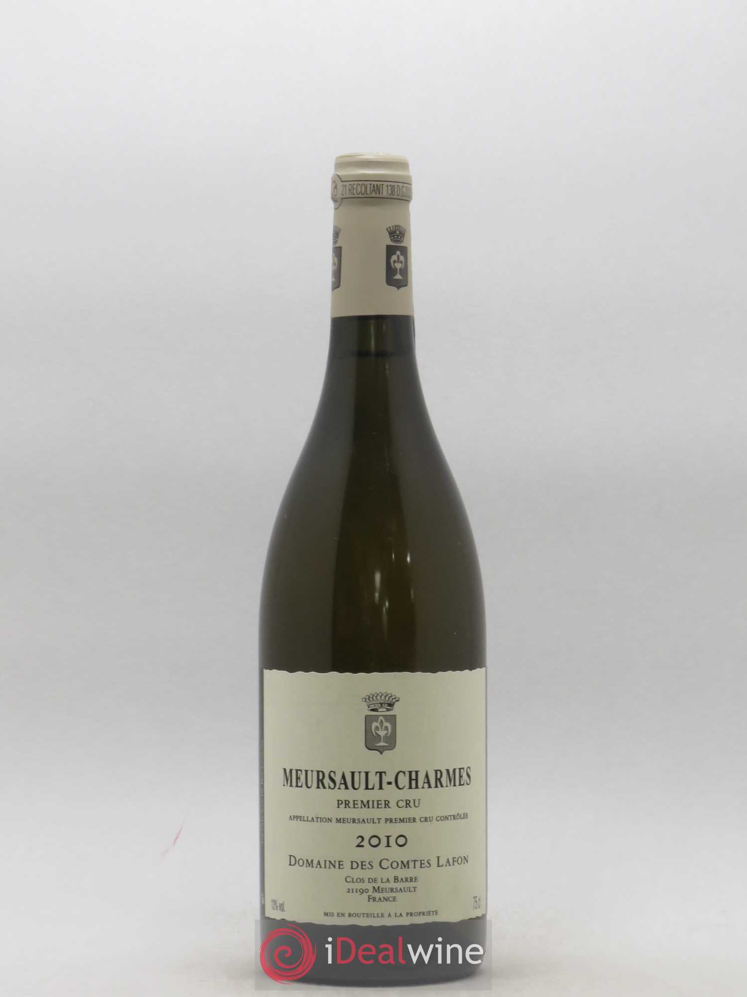 Meursault 1er Cru Charmes Comtes Lafon (Domaine des) 2010 - Lot de 1 bouteille - 0