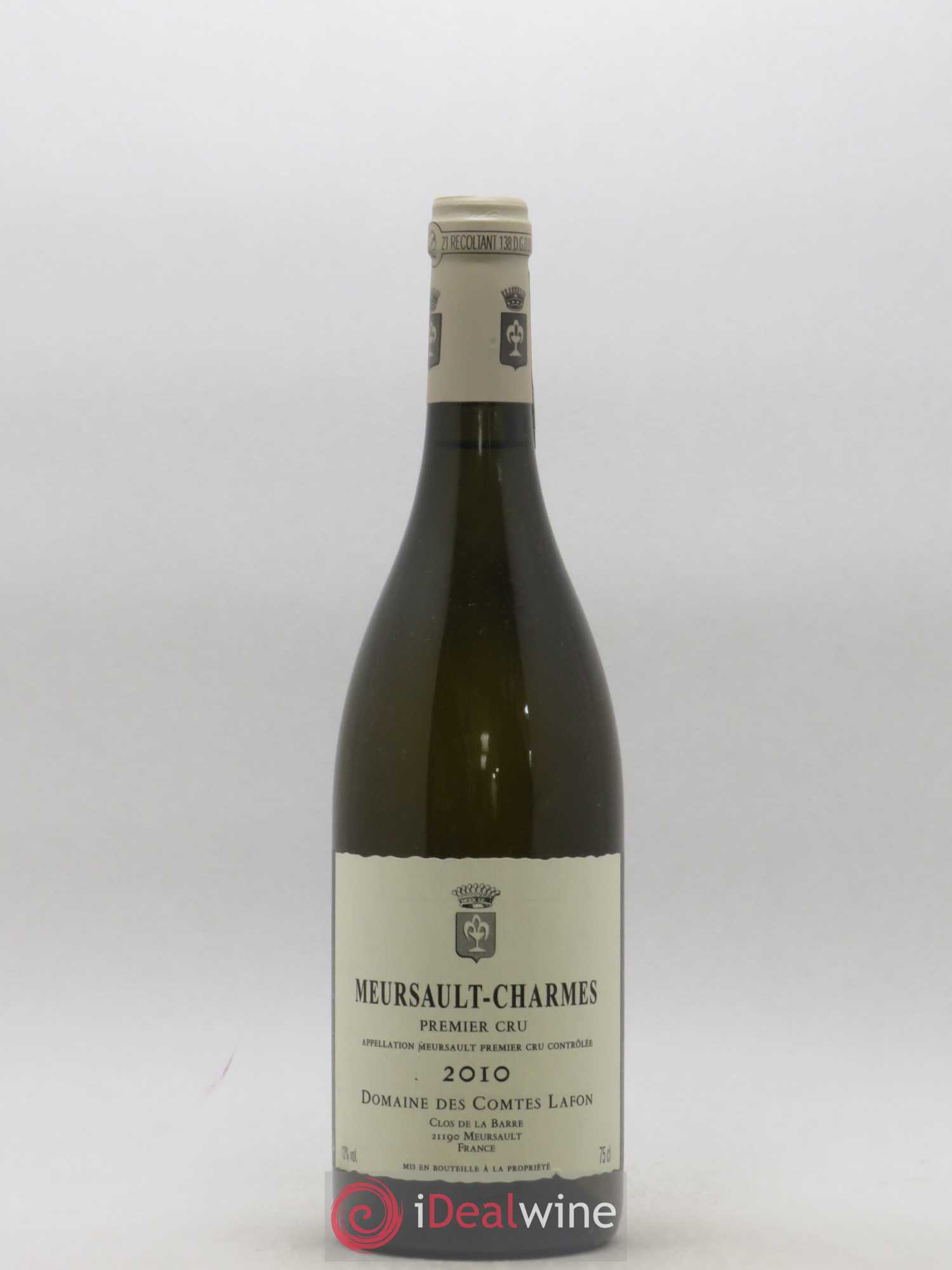 Meursault 1er Cru Charmes Comtes Lafon (Domaine des) 2010 - Lot de 1 bouteille - 0